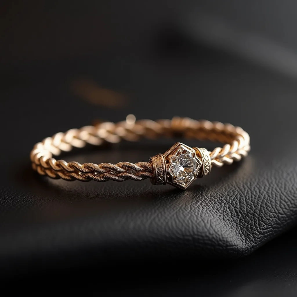 Diamond Cut Rope Bracelet - Diamond Cut Rope Bracelet: Elevate Everyday Style Shine
