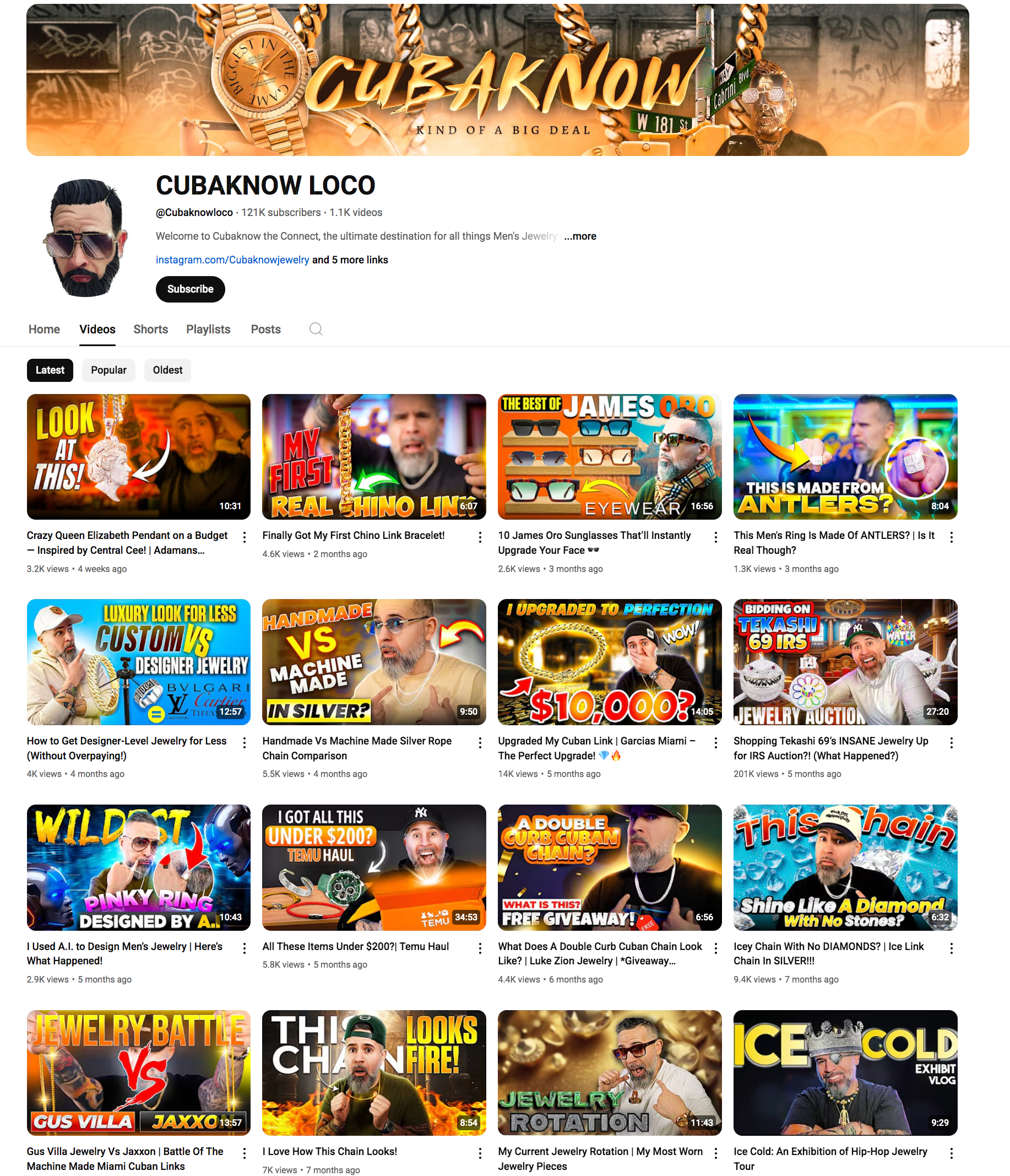 Cubaknow loco youtube jewelry reviewer