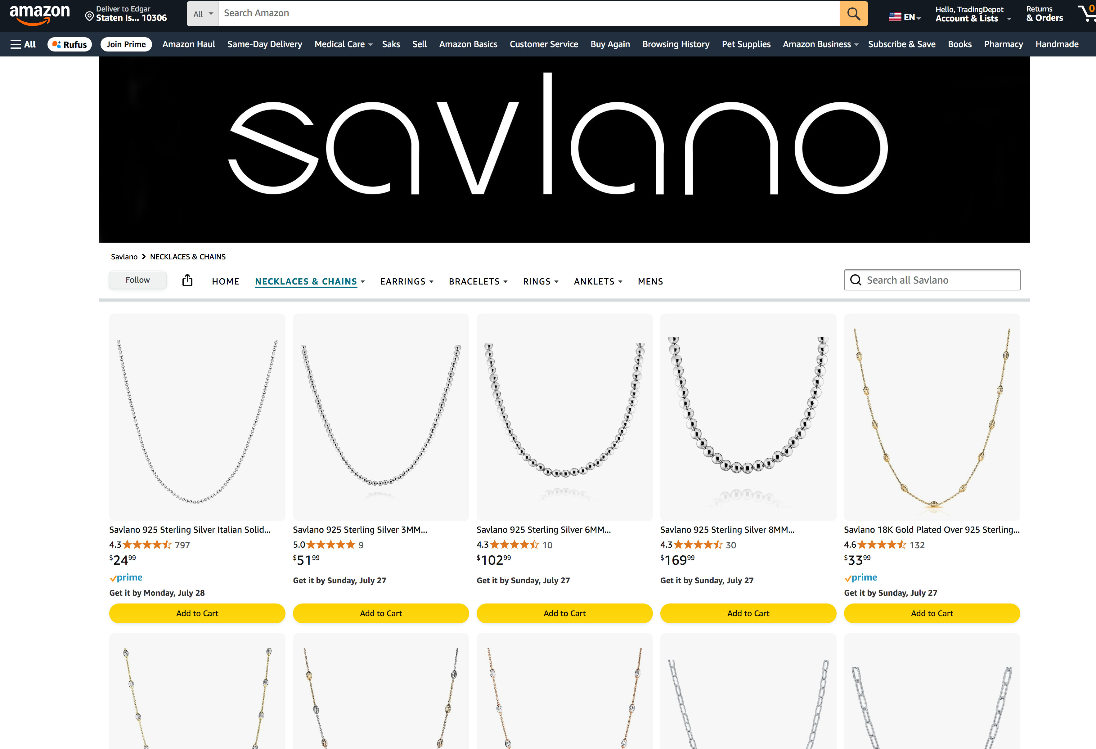 Savlano jewelry amazon