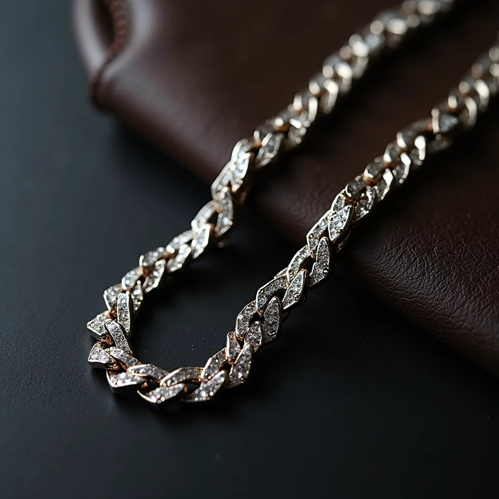 Unisex Diamond Cut Chain - Unisex Diamond Cut Chain: Modern, Durable Everyday Wear