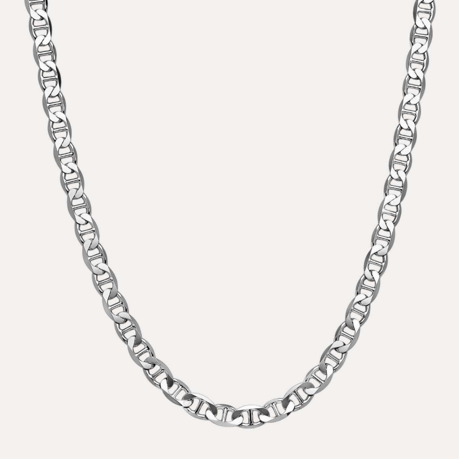 925 Sterling Silver 10mm Mariner Chain Necklace – ITALIA Chains