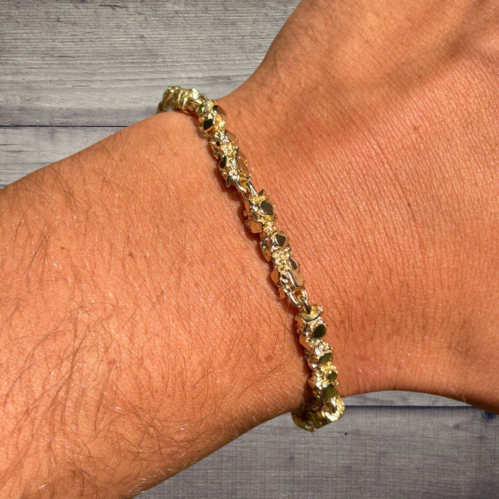 Pulsera de pepitas de plata de ley 925 de 5 mm