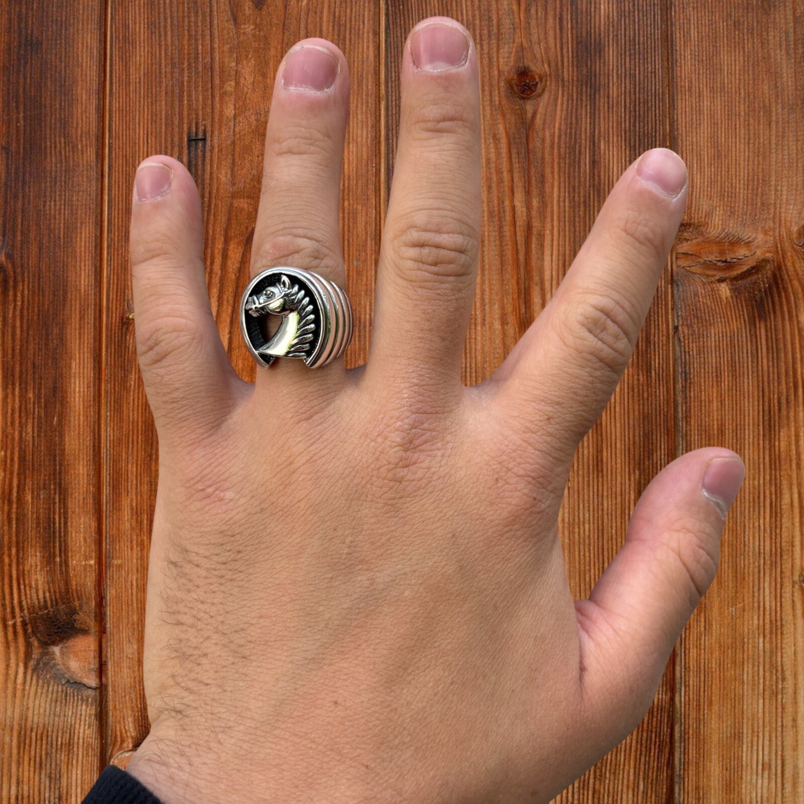 925 Sterling Silver Horseshoe Ring