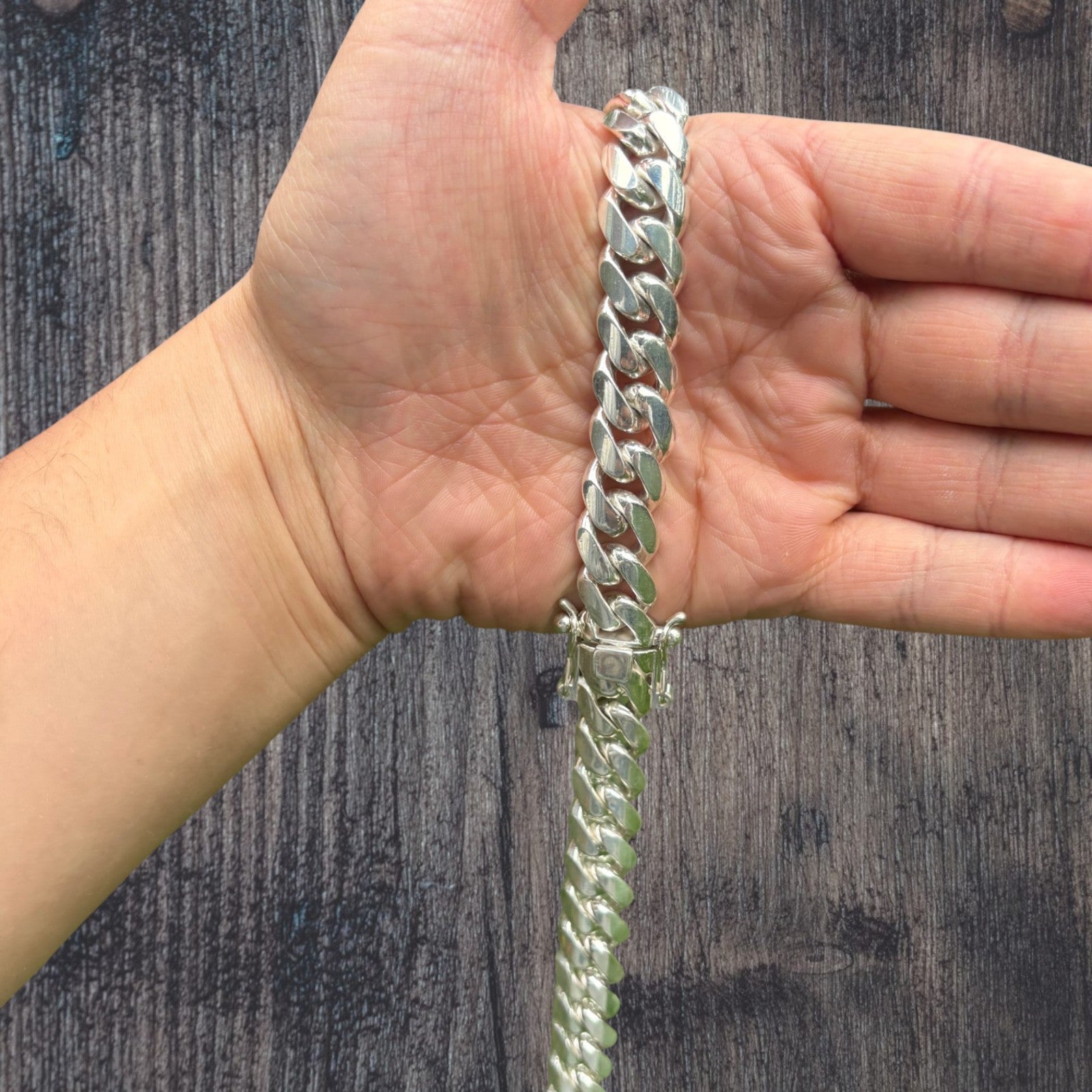 999 Fine Silver 14mm Miami Cuban Chain Necklace
