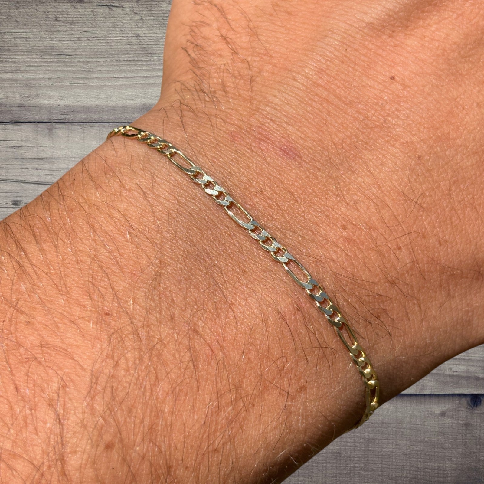 925 Sterling Silver 2.5mm Figaro Bracelet