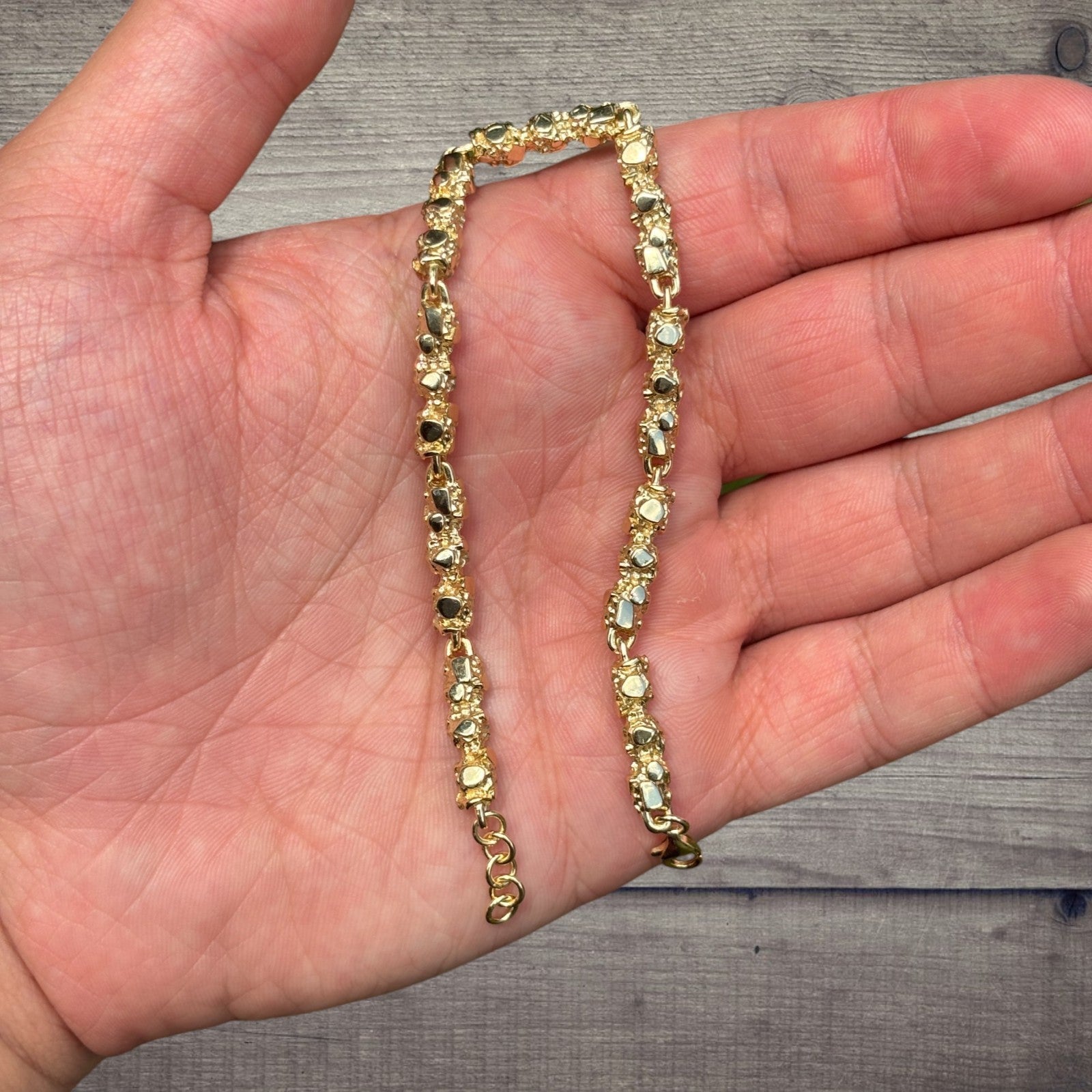 Pulsera de pepitas de plata de ley 925 de 5 mm