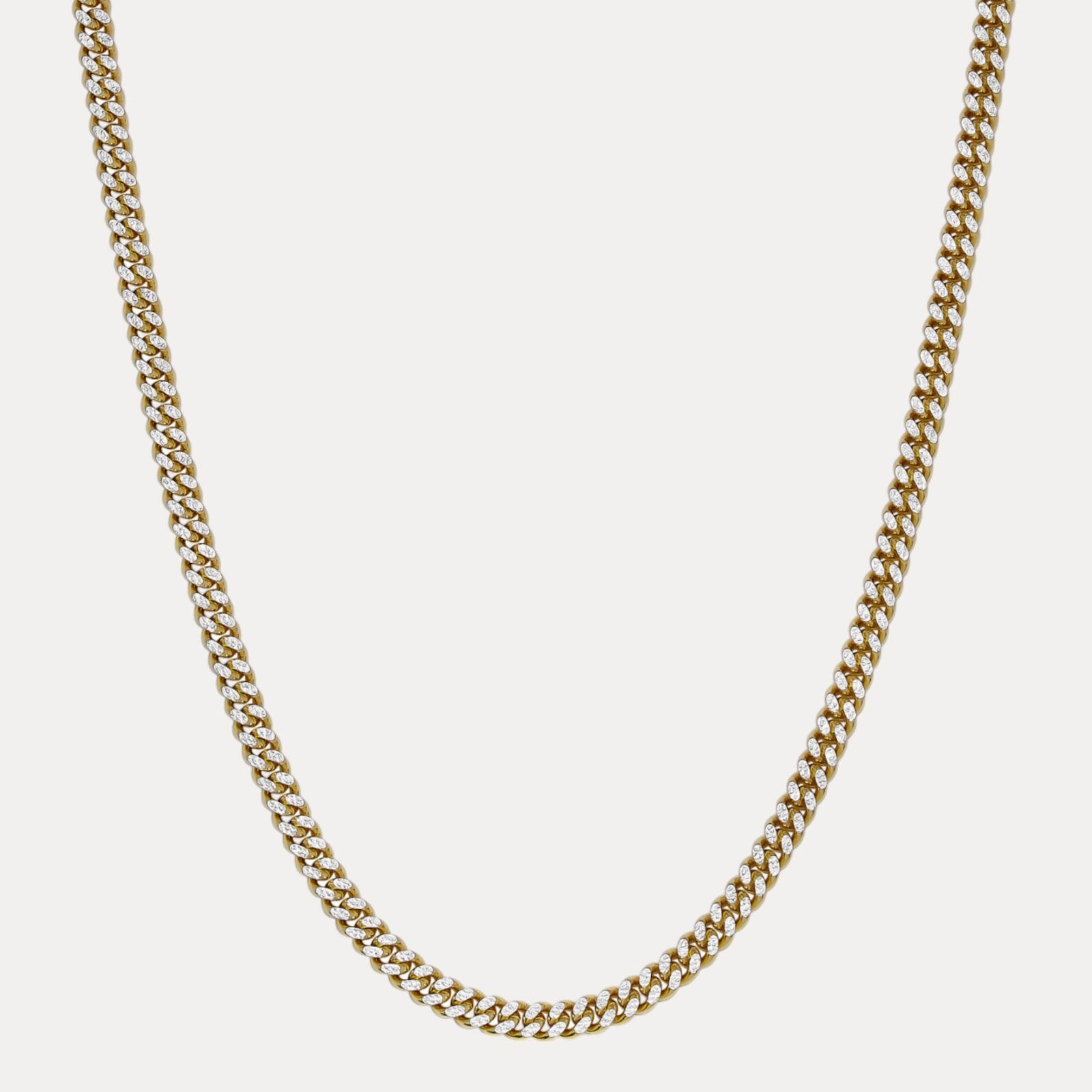 Collier en argent sterling 925 avec chaîne cubaine Miami taille diamant de 7 mm