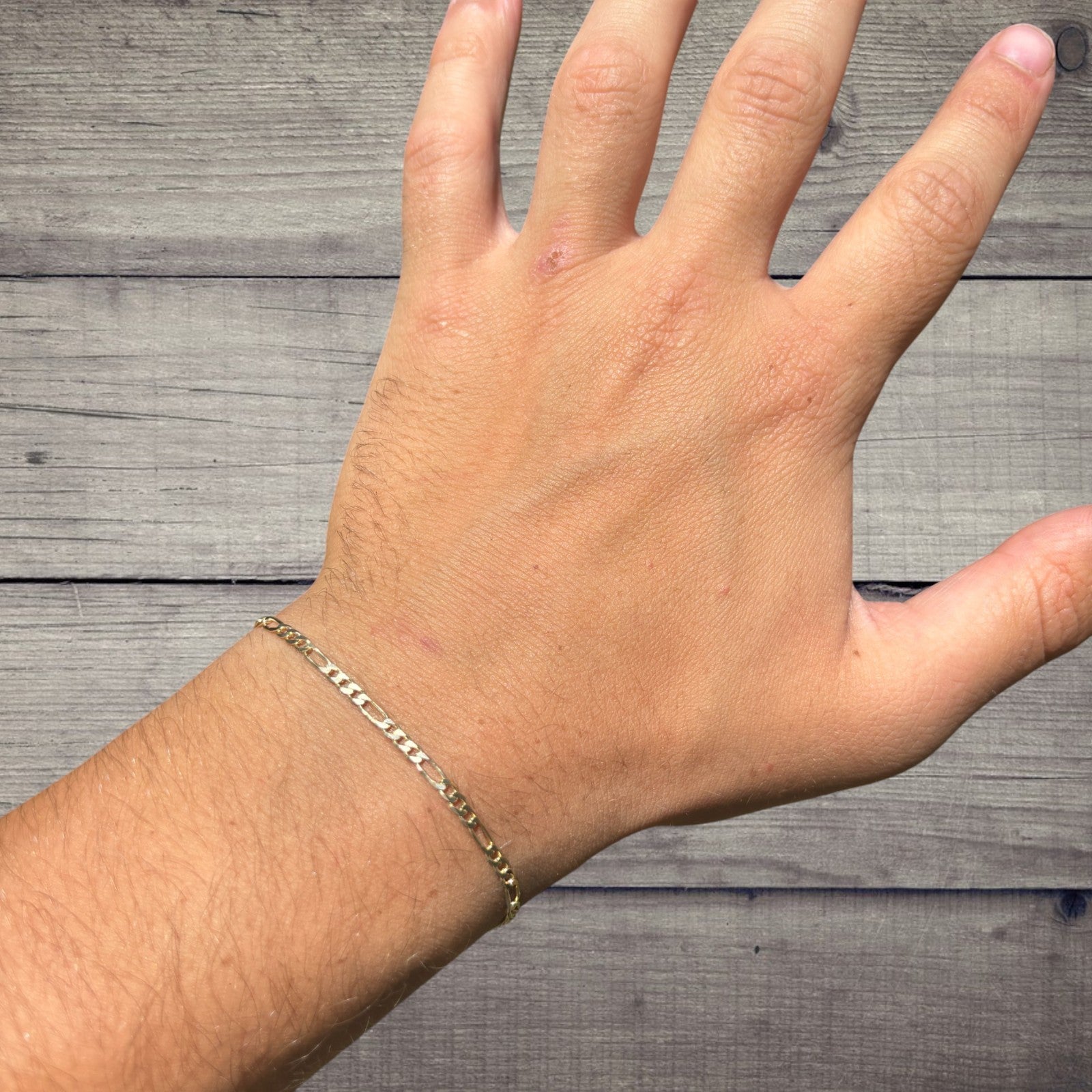 925 Sterling Silver 2.5mm Figaro Bracelet