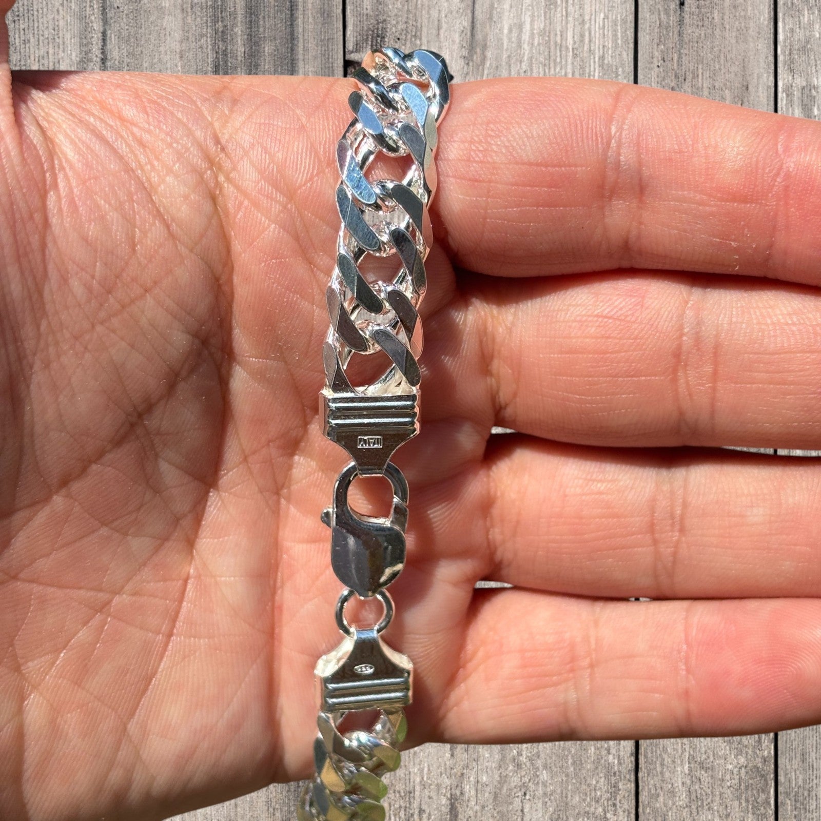 Collar de cadena doble de 12 mm en plata de ley 925