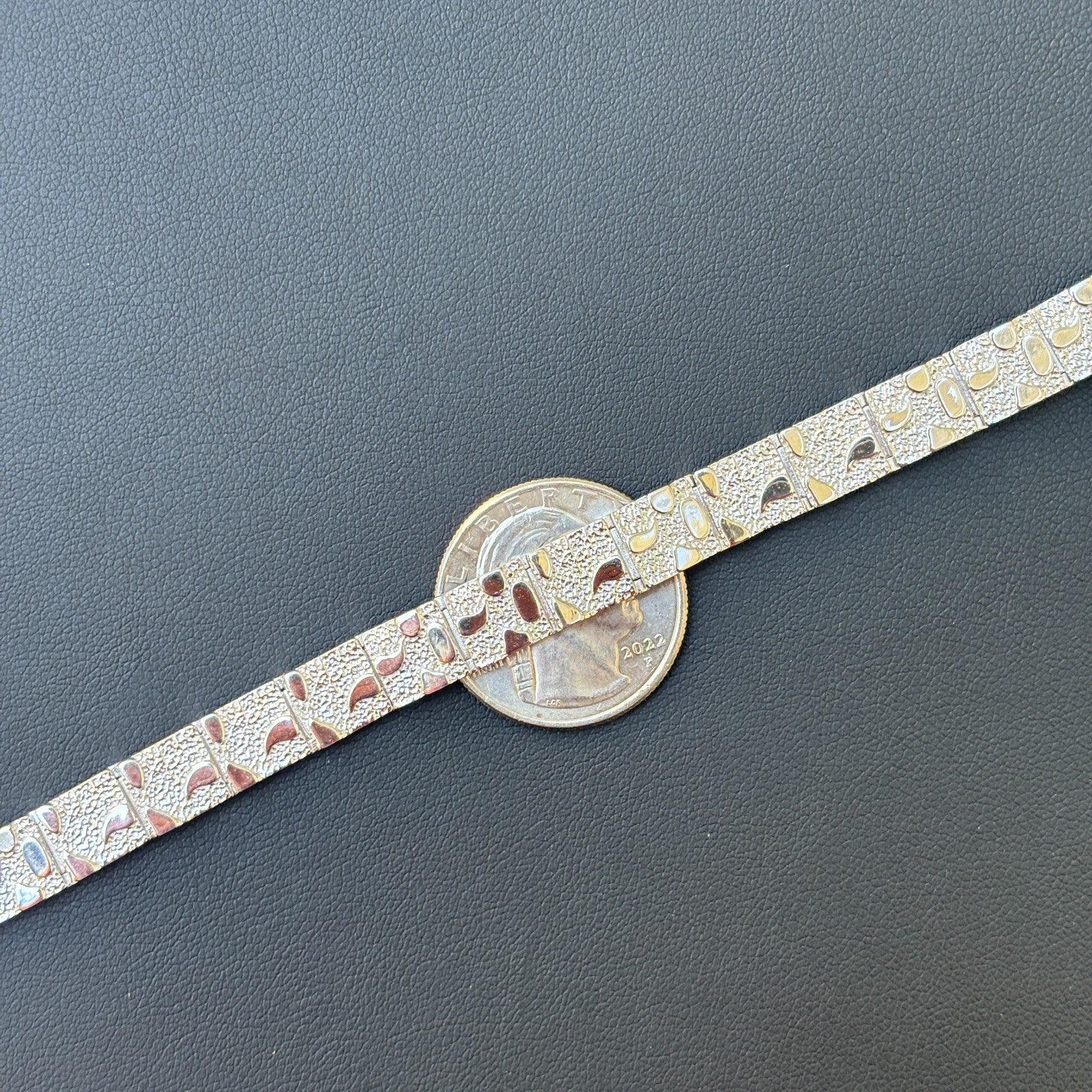Bracelet à maillons pépites personnalisé en argent sterling 925 de 8 mm