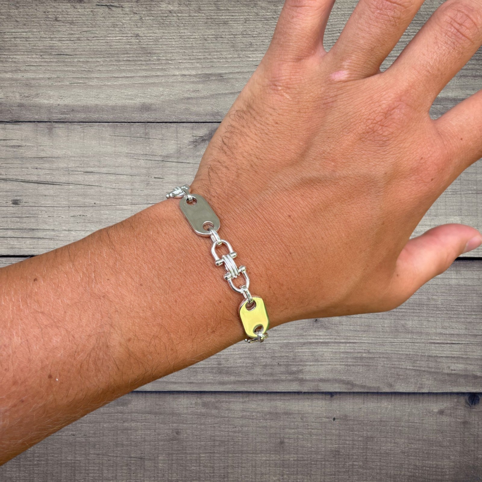 Bracelet à maillons Ferragamo personnalisé en argent sterling 925 de 10 mm
