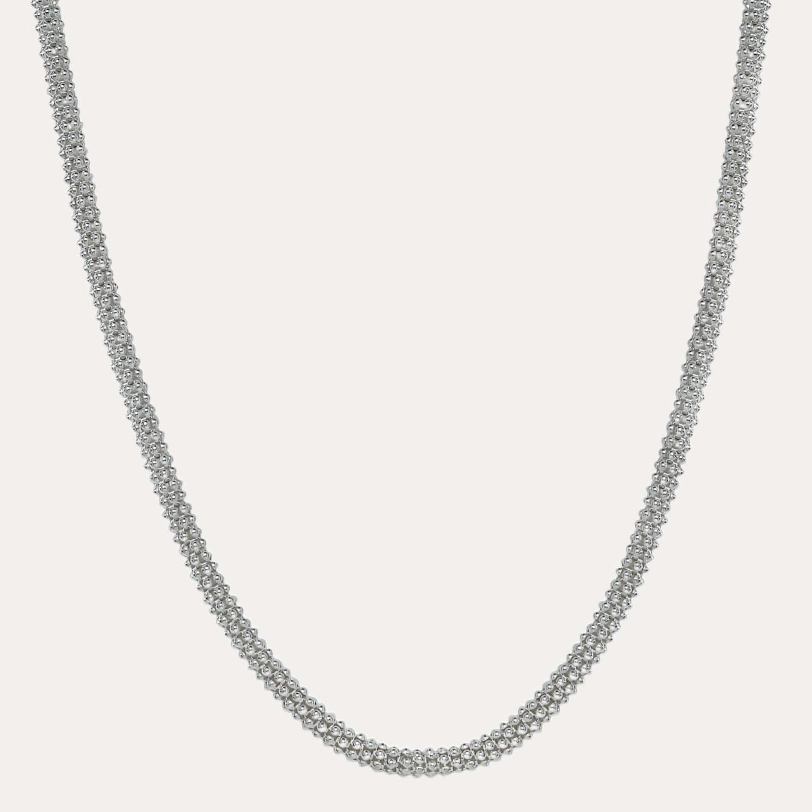 Collier à maillons Popcorn Ice en argent sterling 925 de 6 mm