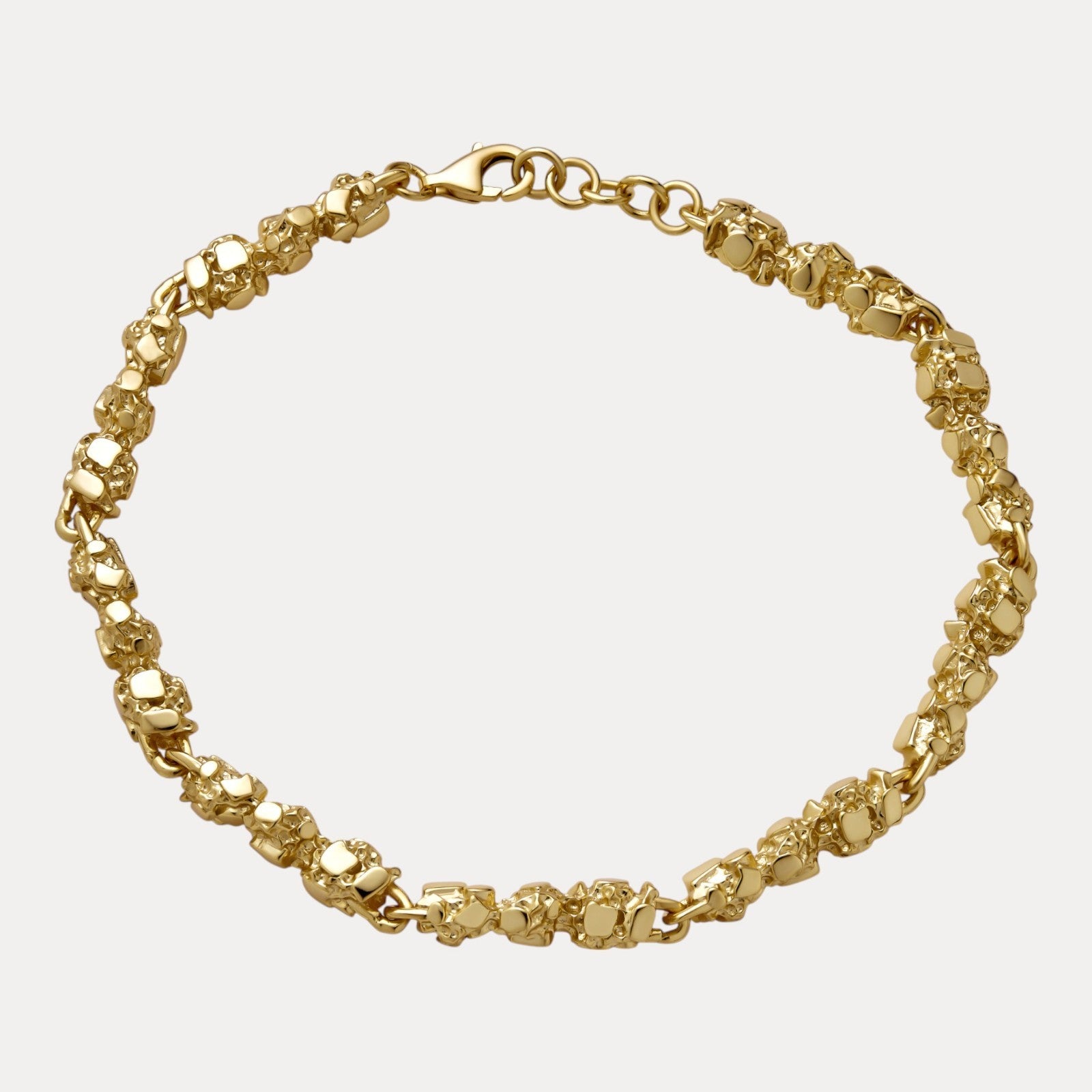 Pulsera de pepitas de plata de ley 925 de 5 mm