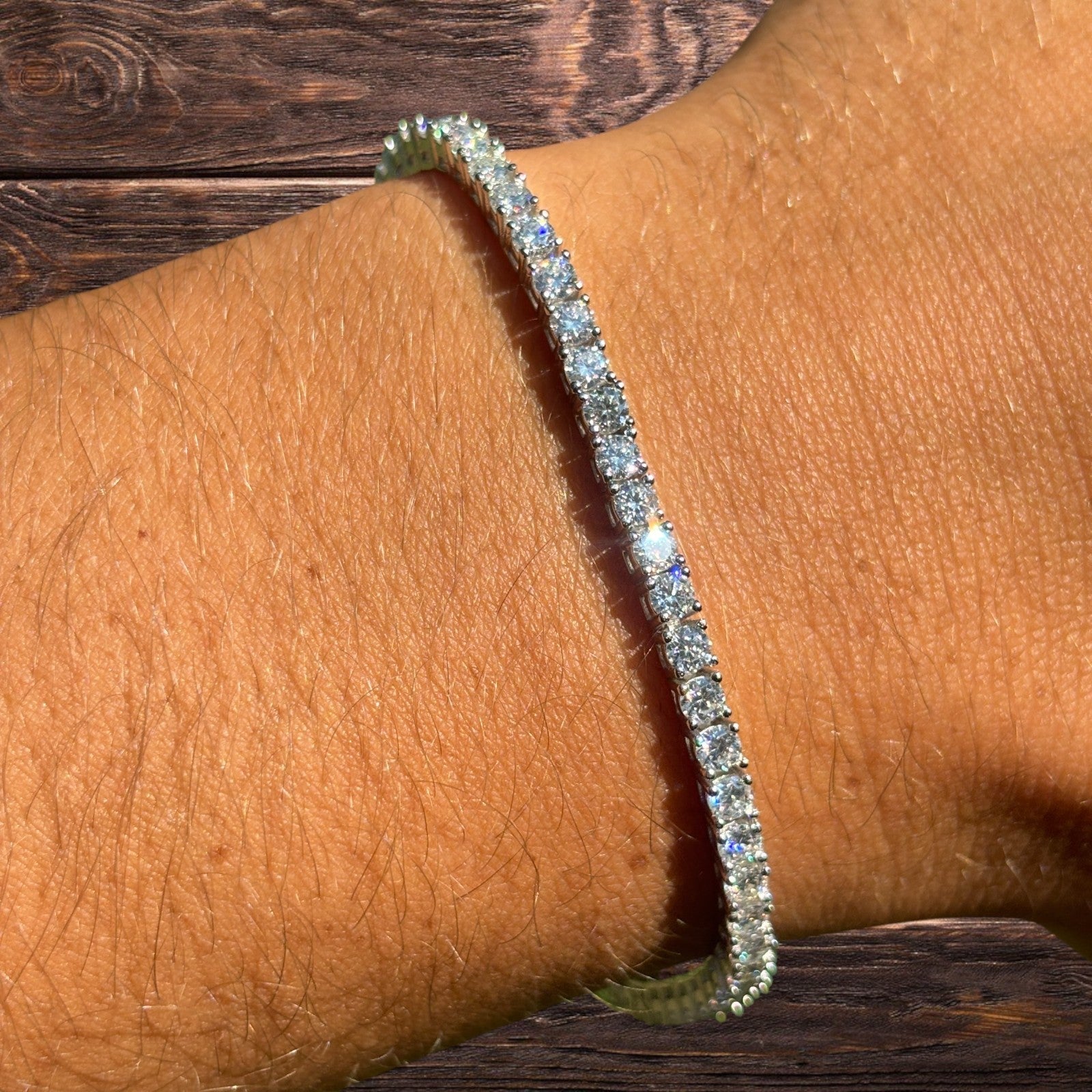 925 Sterling Silver 3mm Tennis Bracelet - CZ Or Moissanite