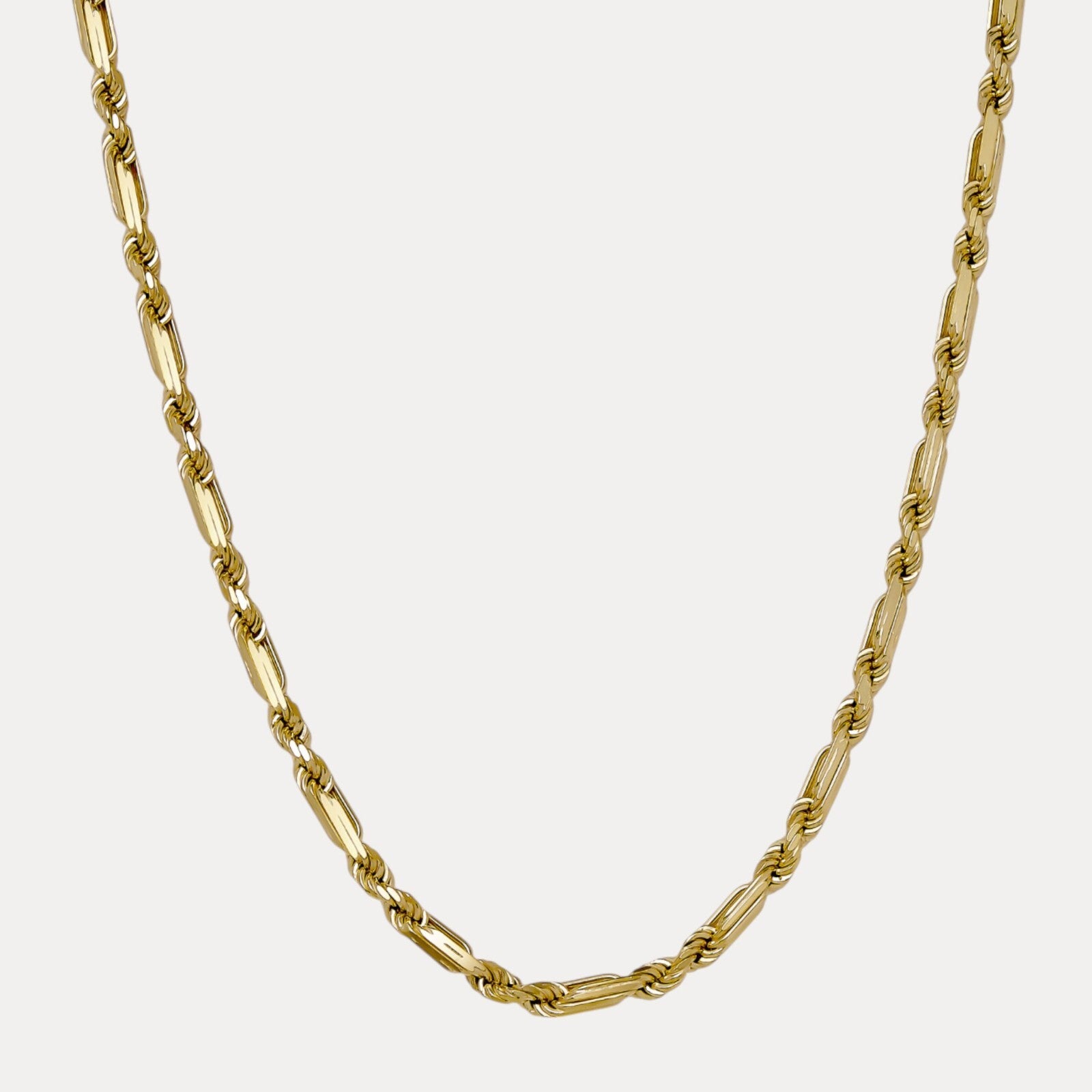 Collier en argent sterling 925 avec chaîne Milano Figarope de 6 mm