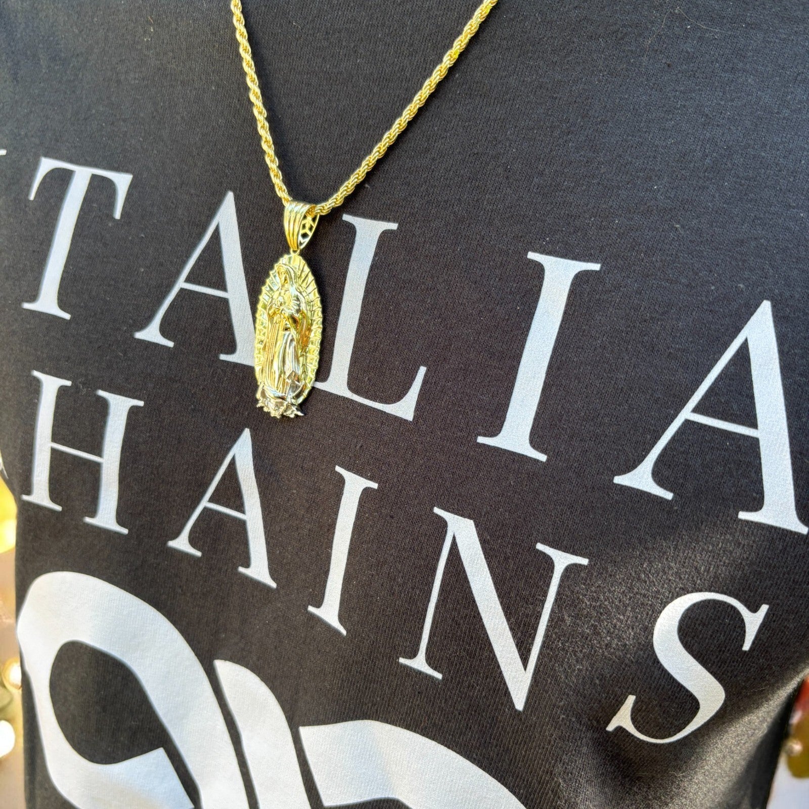 925 Sterling Silver Virgin Mary Pendant