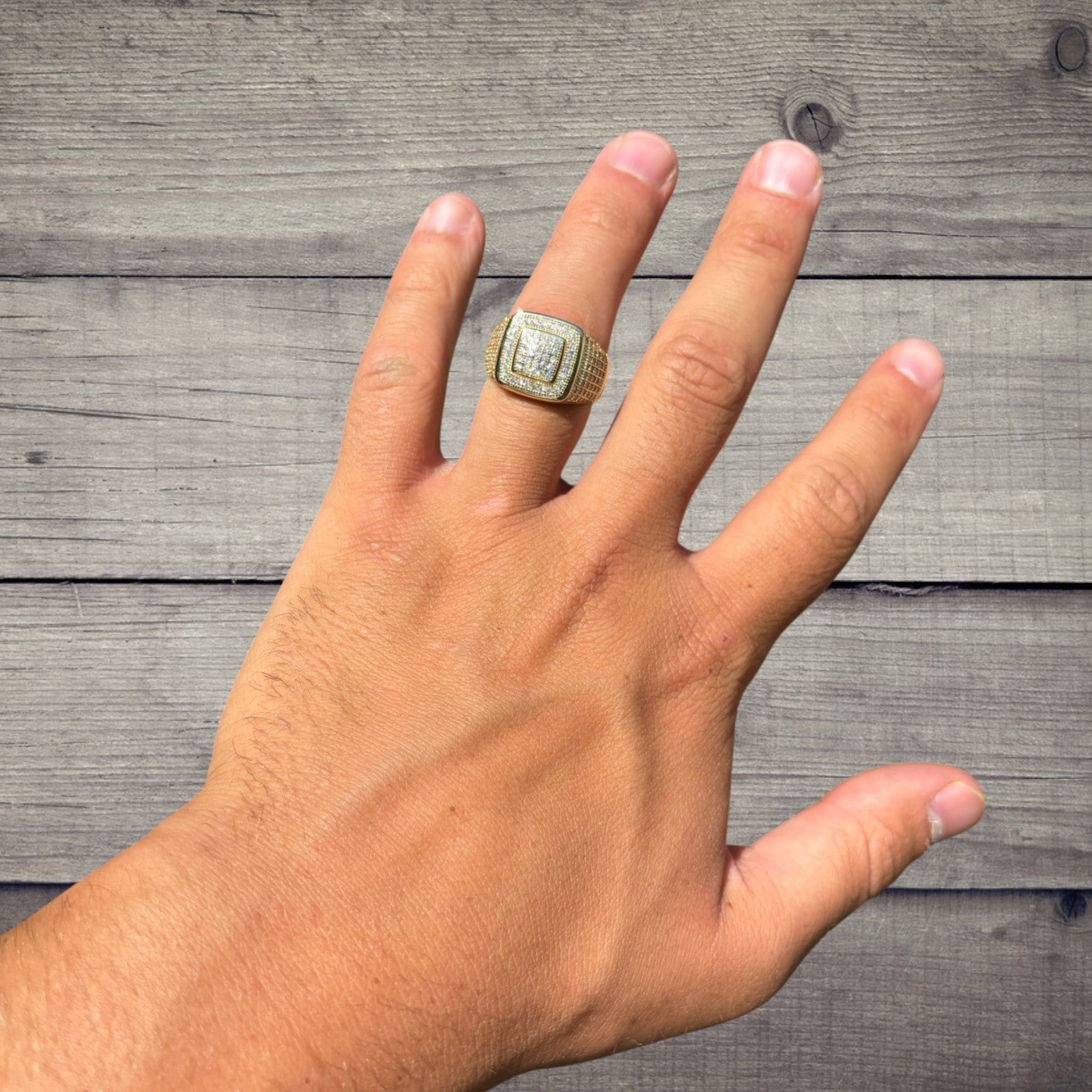 925 Sterling Silver Moissanite Square Ring