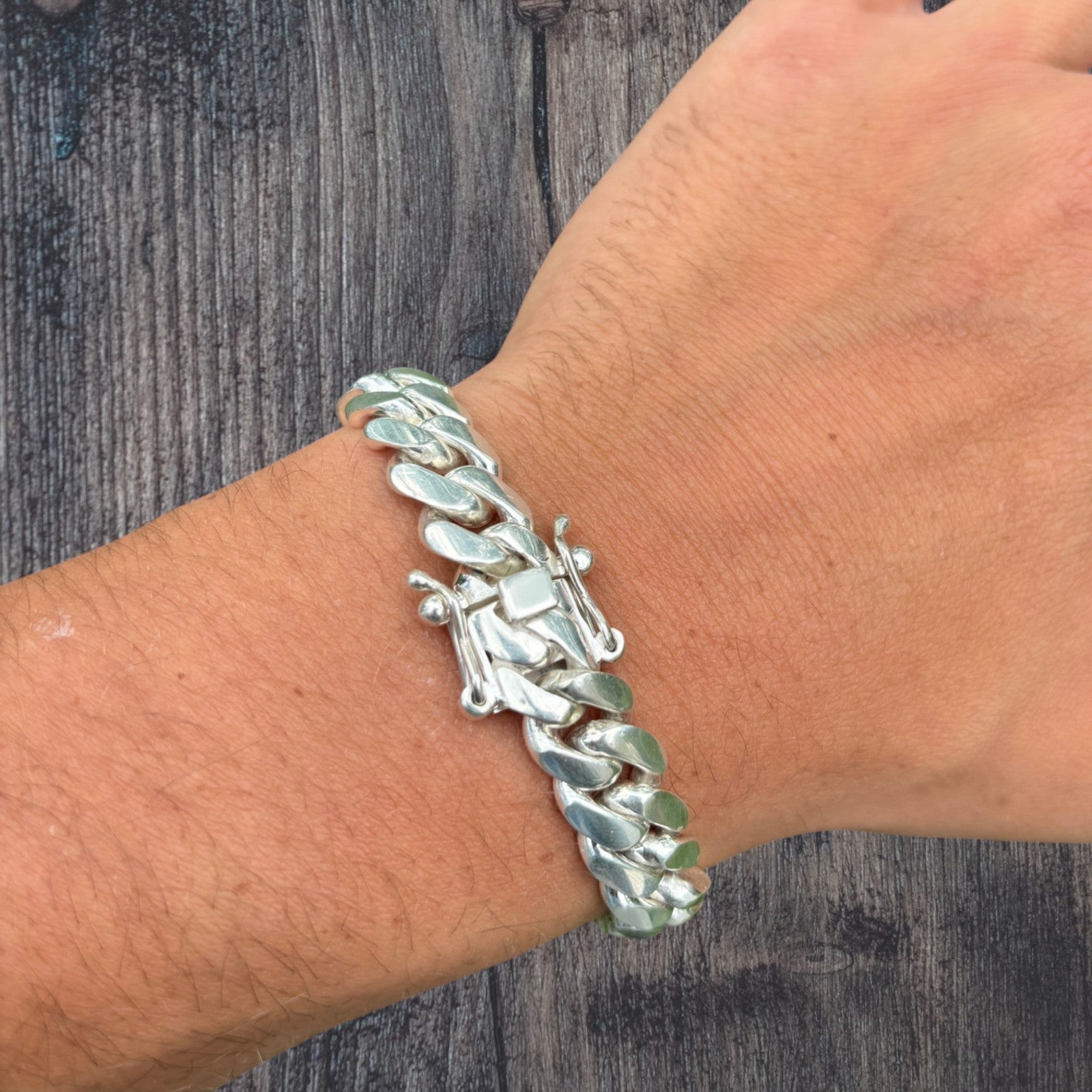 999 Fine Silver 12mm Miami Cuban Bracelet