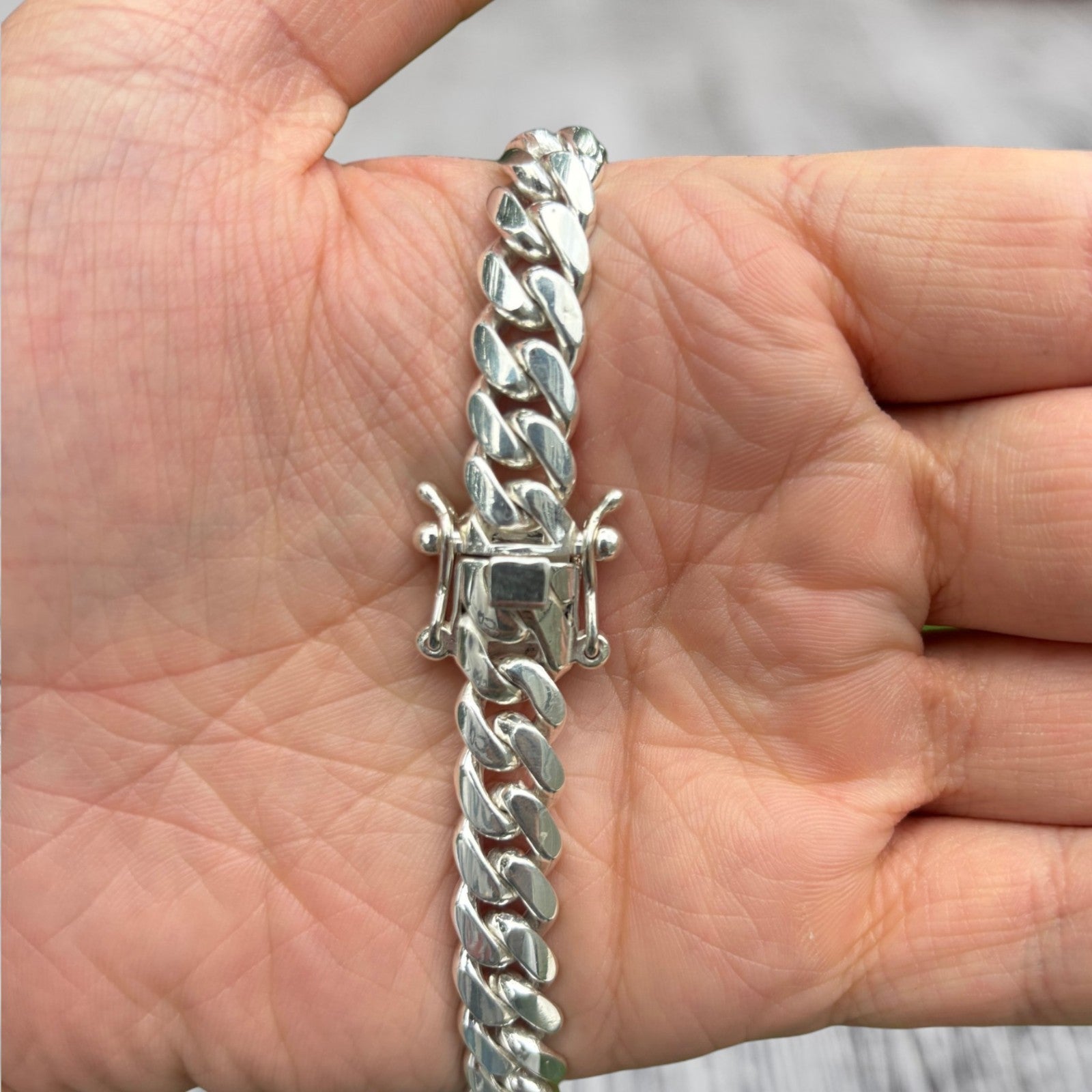 999 Fine Silver 10mm Miami Cuban Chain Necklace