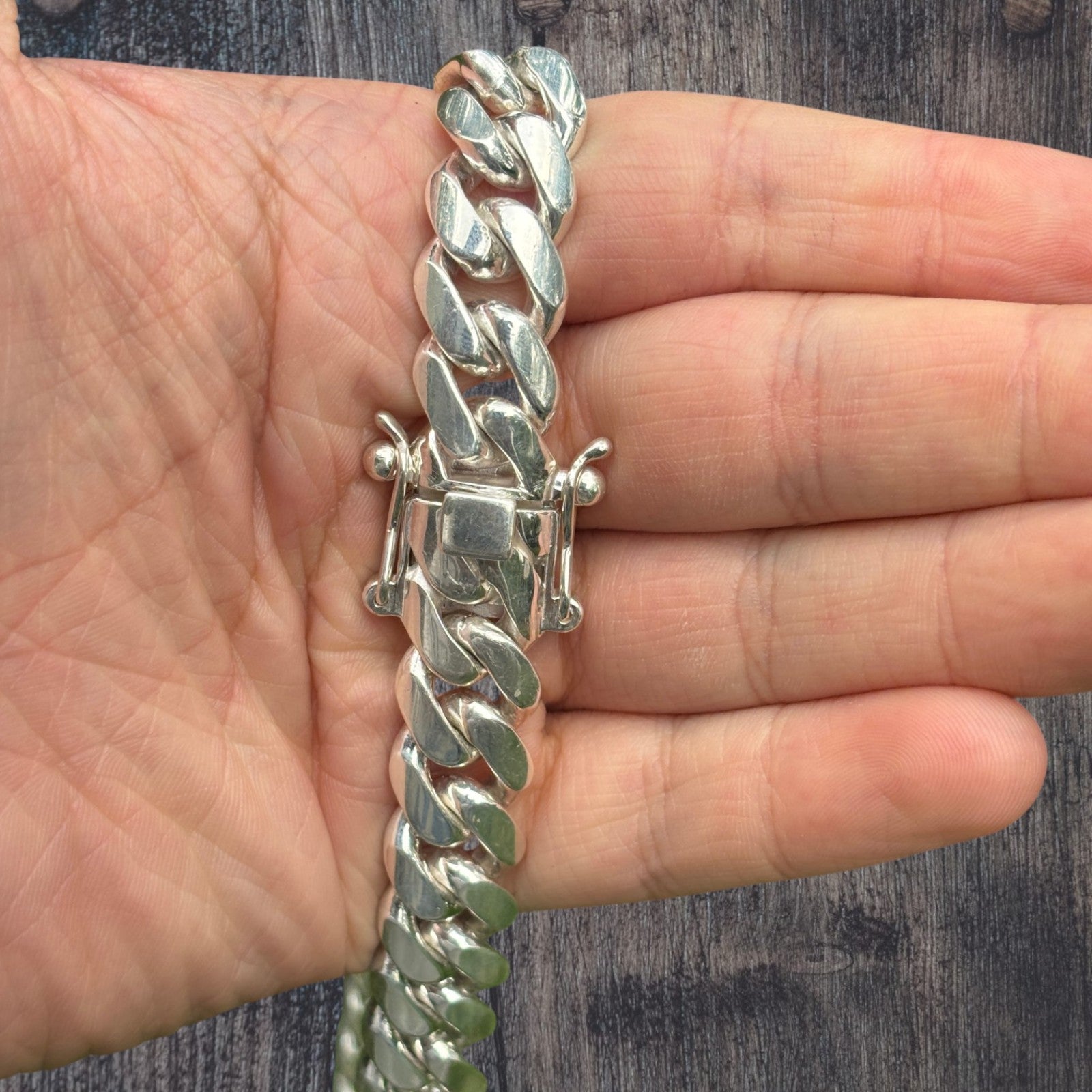 999 Fine Silver 14mm Miami Cuban Chain Necklace