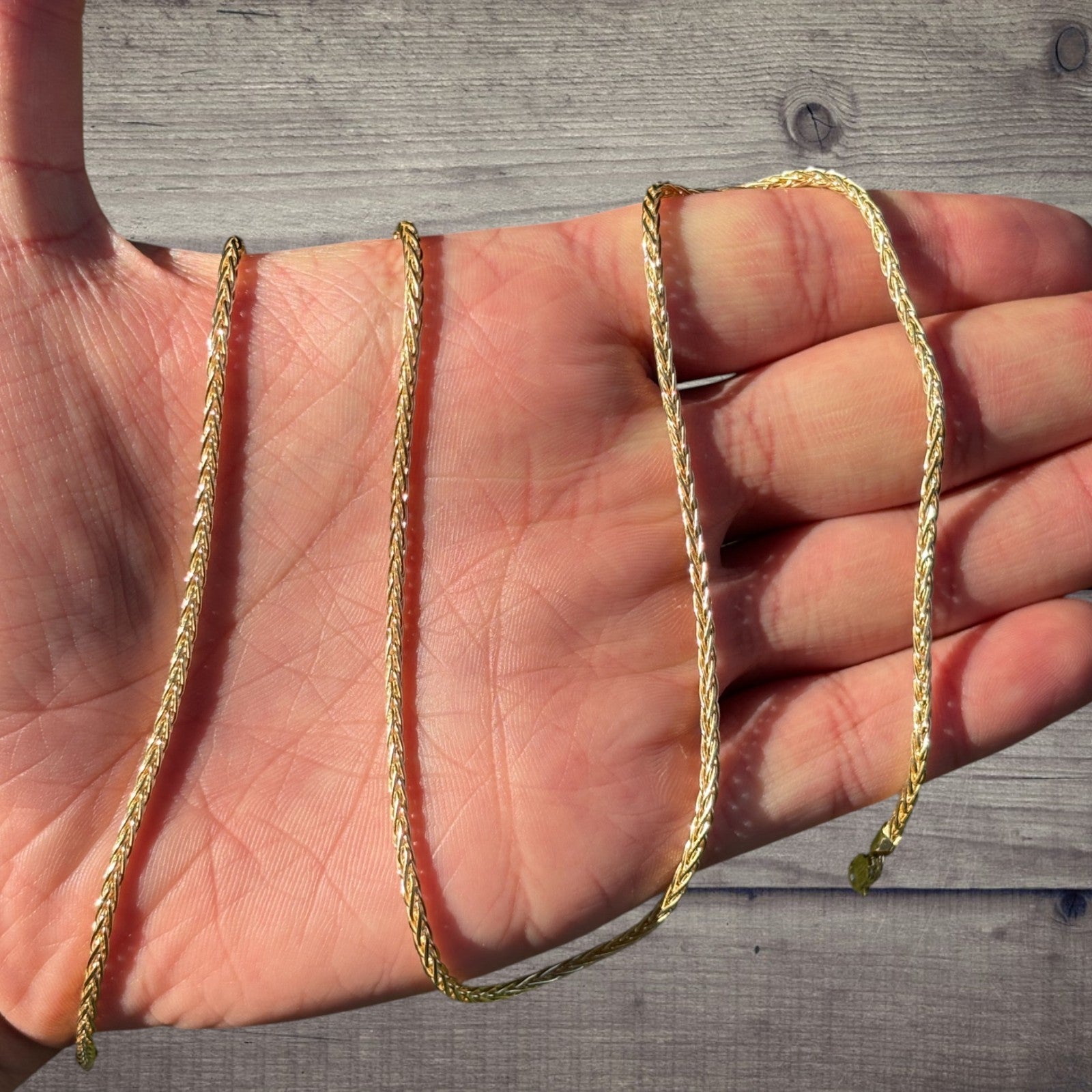 925 Sterling Silver 2mm Wheat Chain Necklace