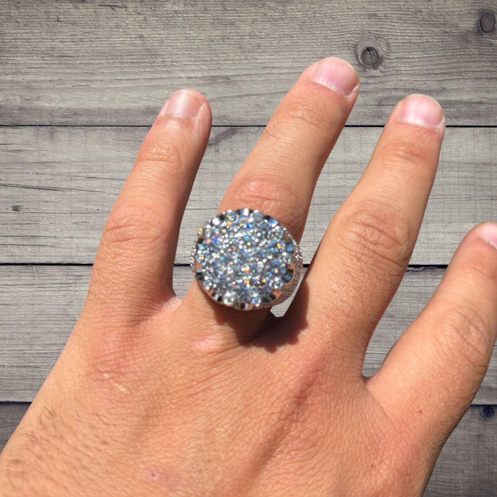 925 Sterling Silver Moissanite Royalty Ring