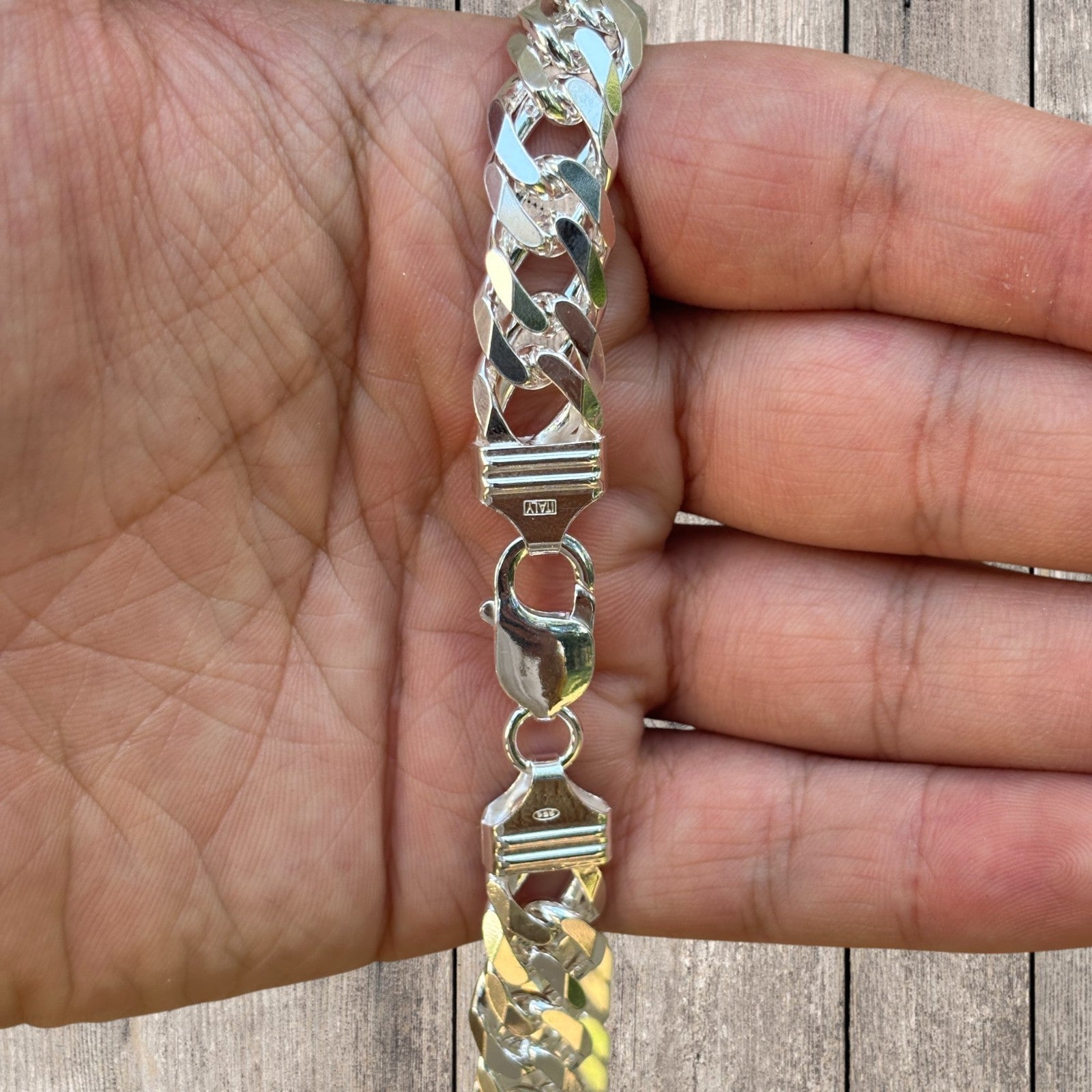 Collar de cadena doble de 12 mm en plata de ley 925