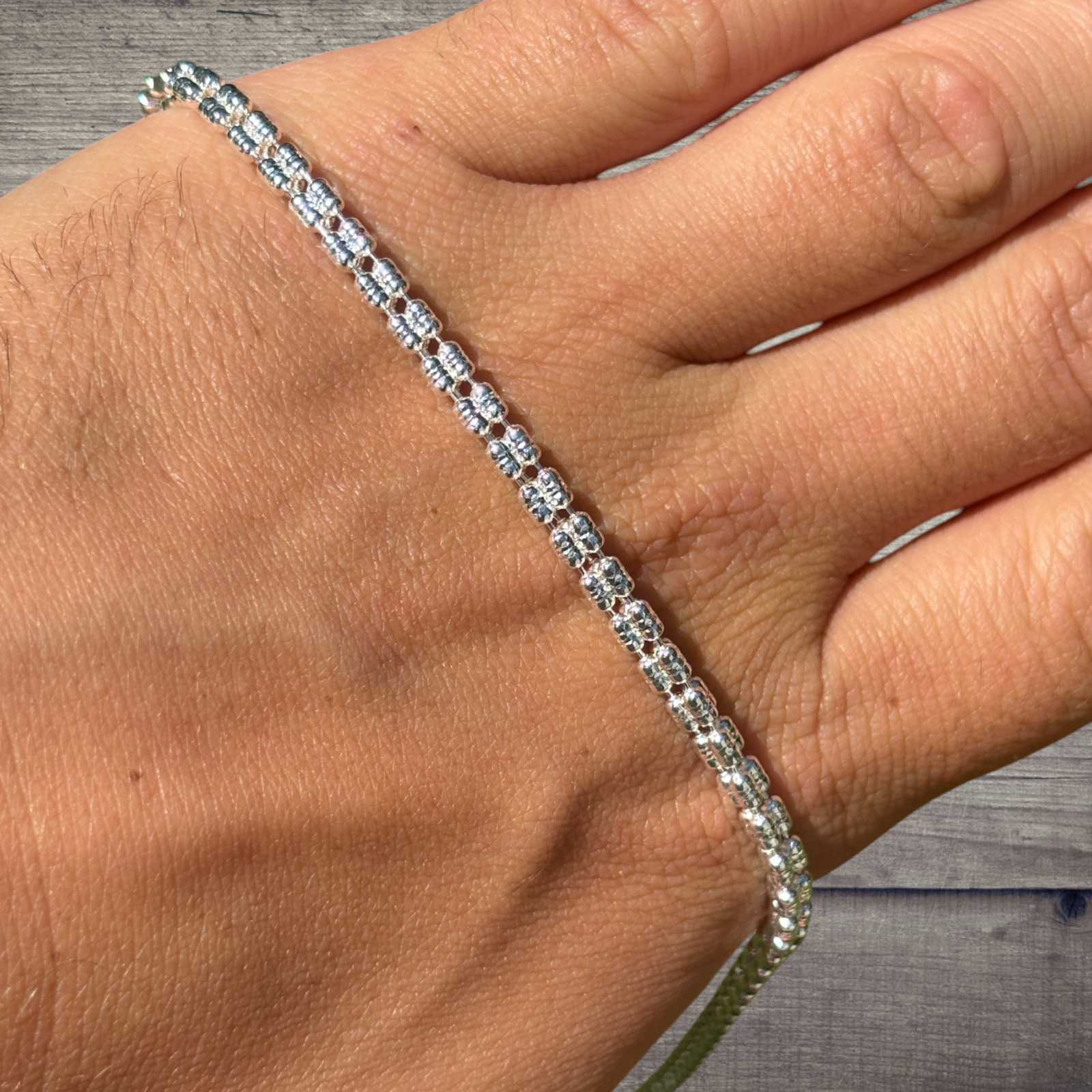 925 Sterling Silver 3-Link Ice Chain Necklace