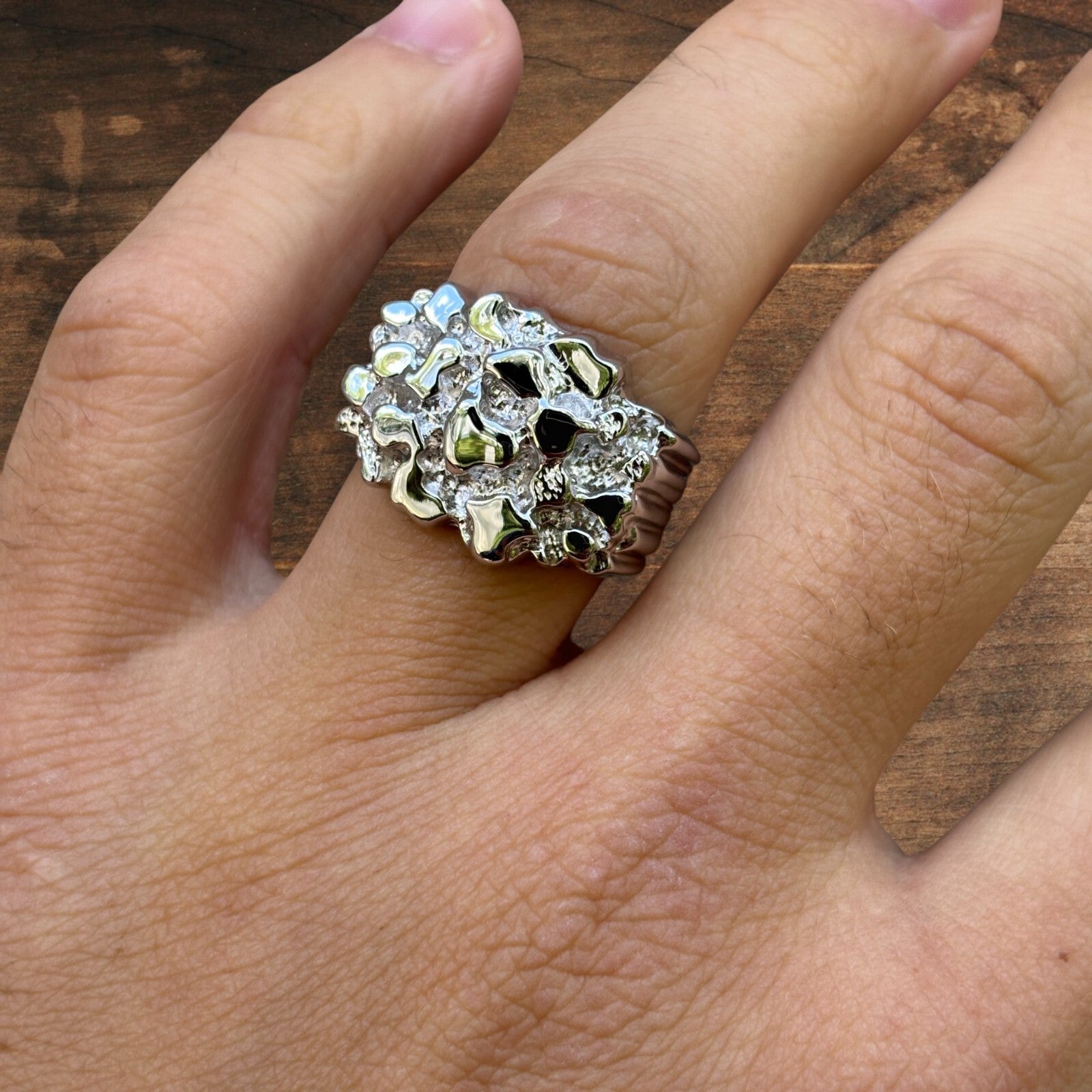925 Sterling Silver Nugget Ring
