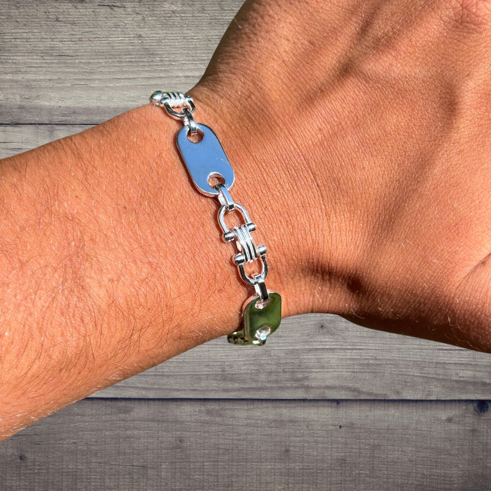 Bracelet à maillons Ferragamo personnalisé en argent sterling 925 de 10 mm