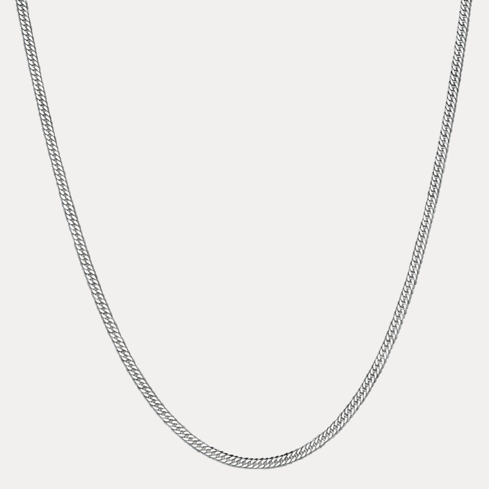 Collar de cadena doble de 3,5 mm de plata de ley 925