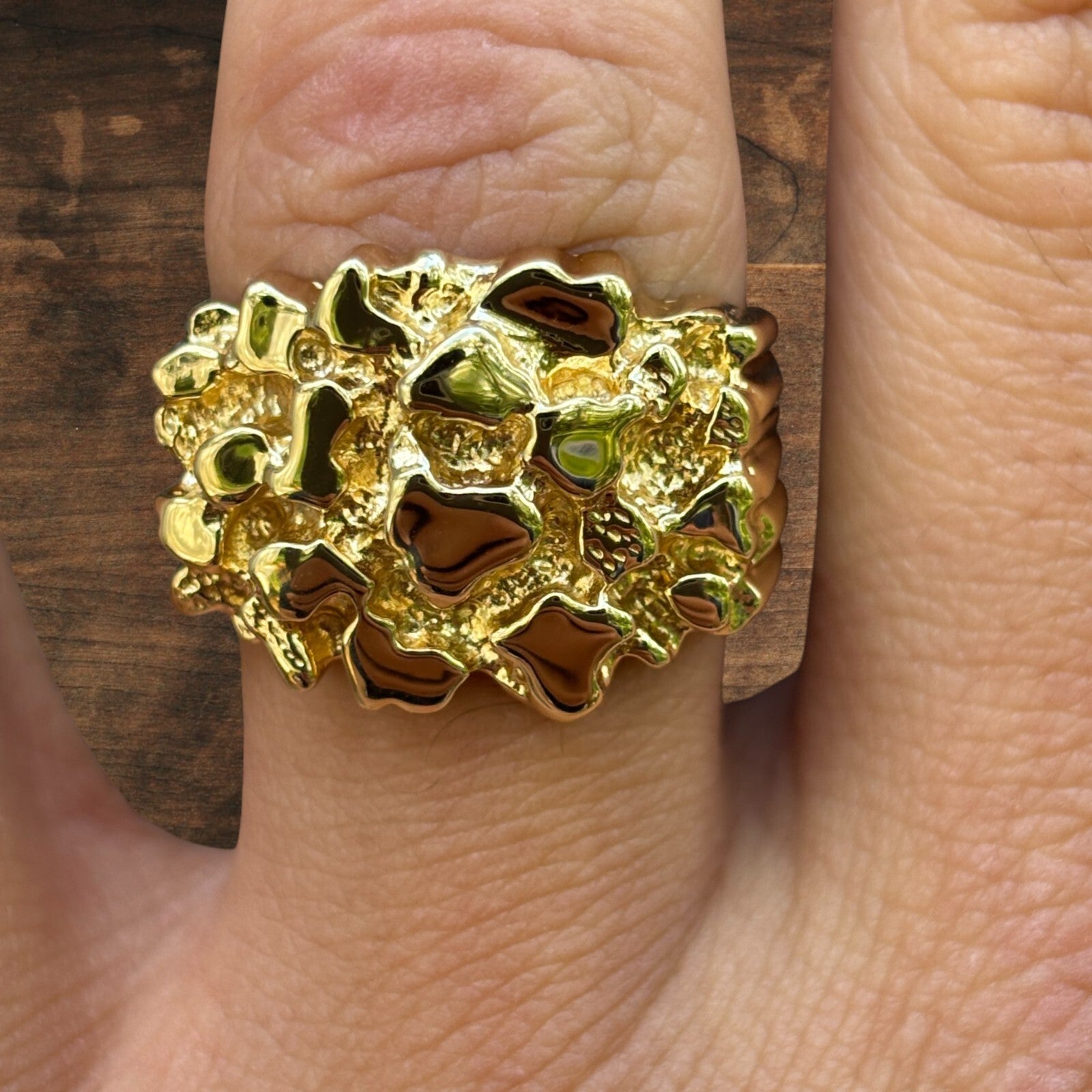 925 Sterling Silver Nugget Ring