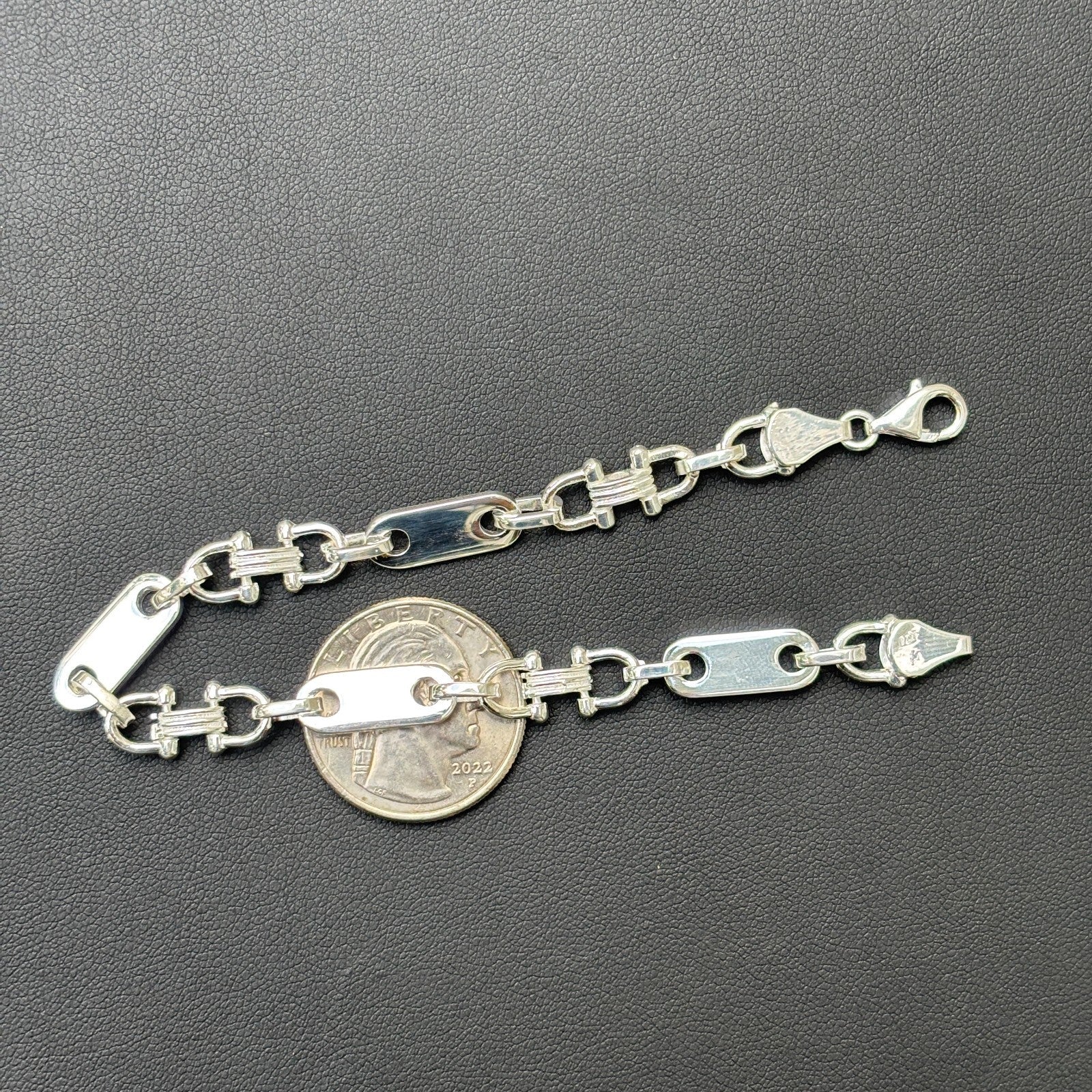 Bracelet à maillons Ferragamo personnalisé en argent sterling 925 de 7,5 mm