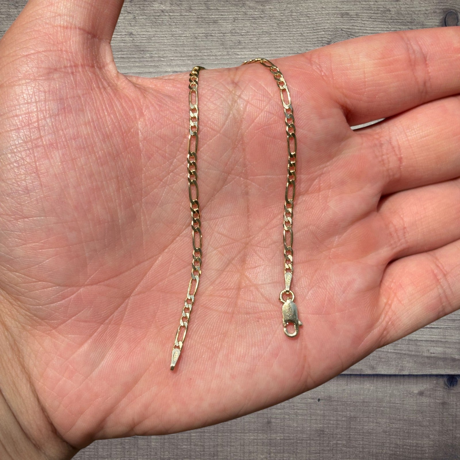 925 Sterling Silver 2.5mm Figaro Bracelet