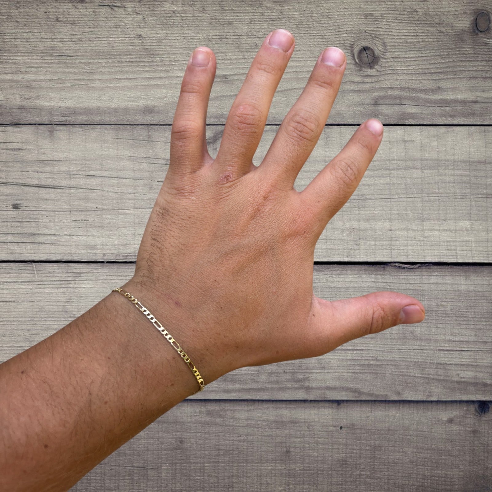 925 Sterling Silver 2.5mm Figaro Bracelet