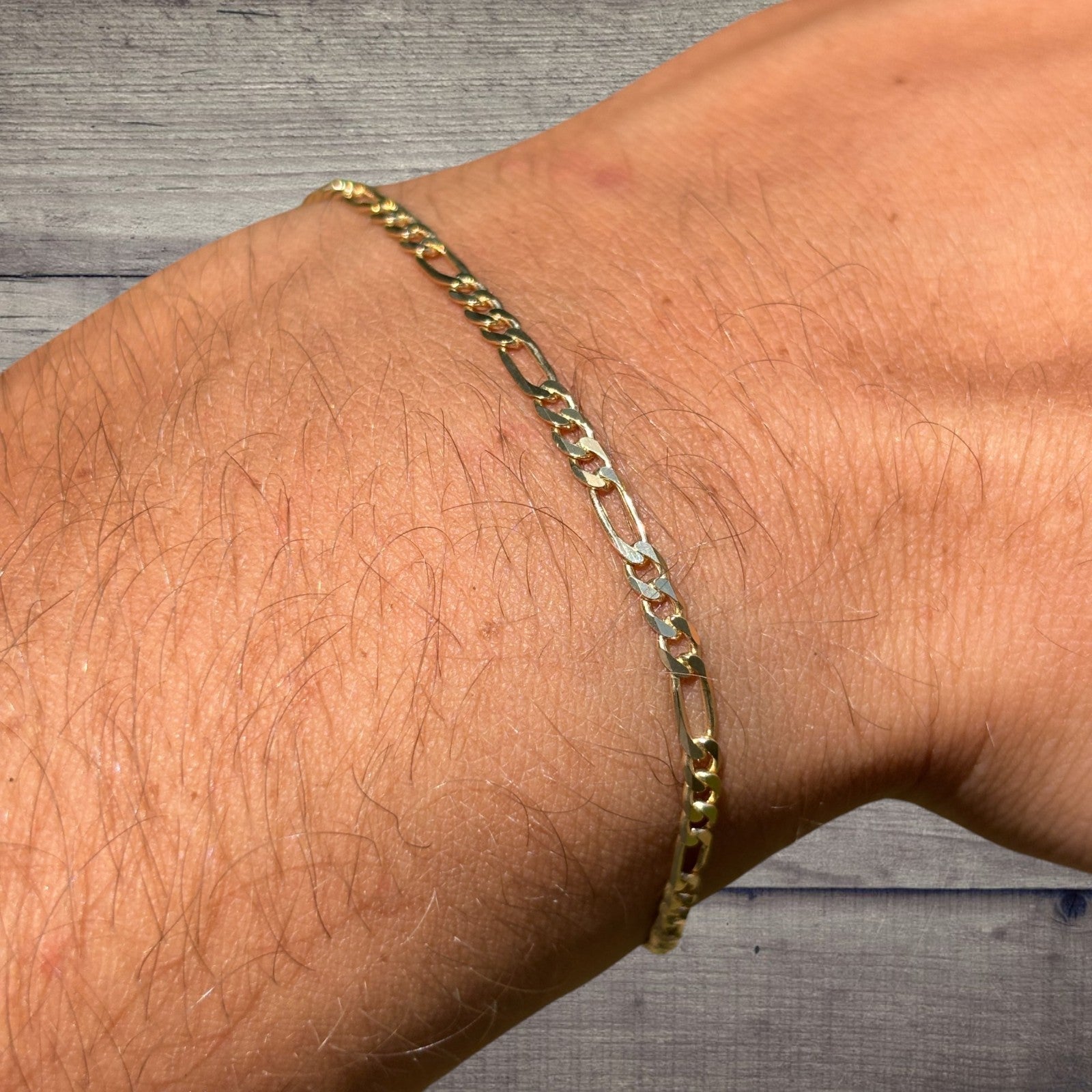 925 Sterling Silver 2.5mm Figaro Bracelet