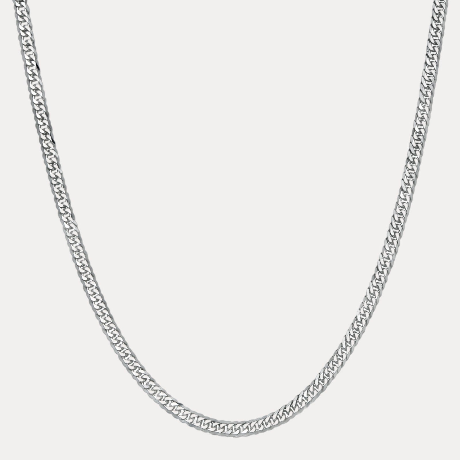 Collar de cadena doble de 6 mm en plata de ley 925