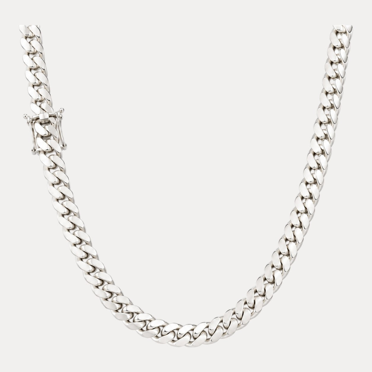 10mm Miami Cuban Chain Necklace - Real Solid 999 Fine Silver