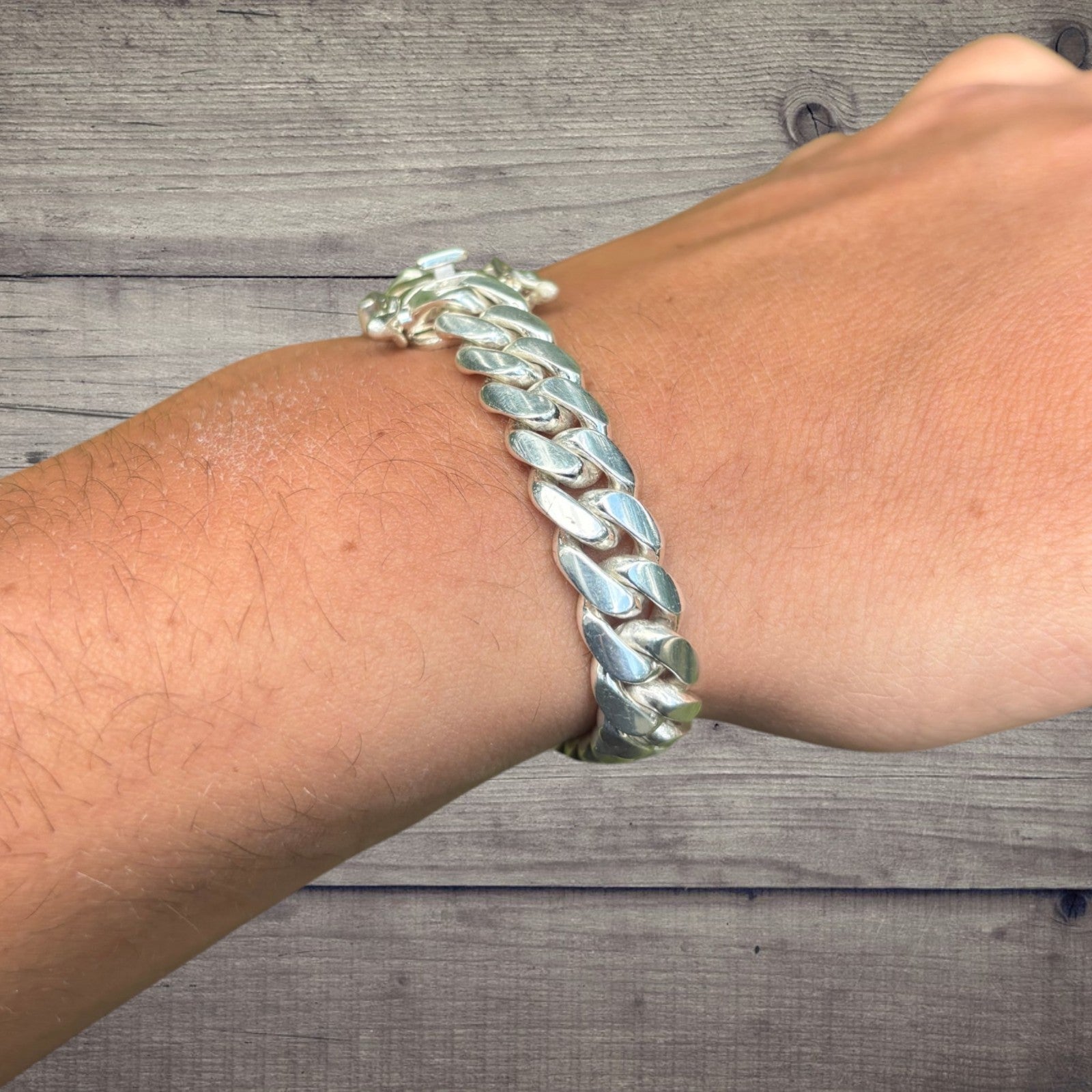 999 Fine Silver 10mm Miami Cuban Bracelet