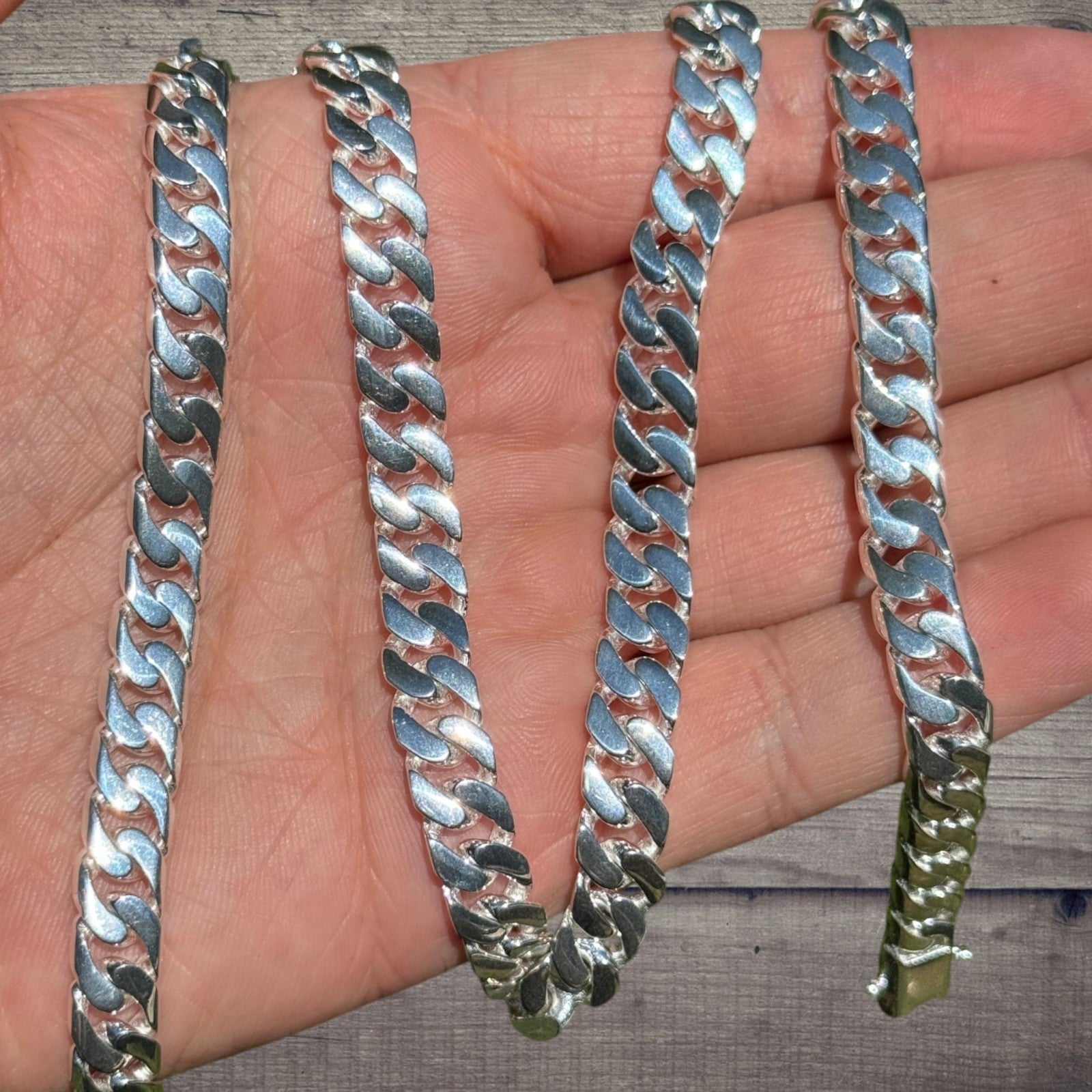 925 Sterling Silver 8mm Modern Miami Cuban Chain Necklace