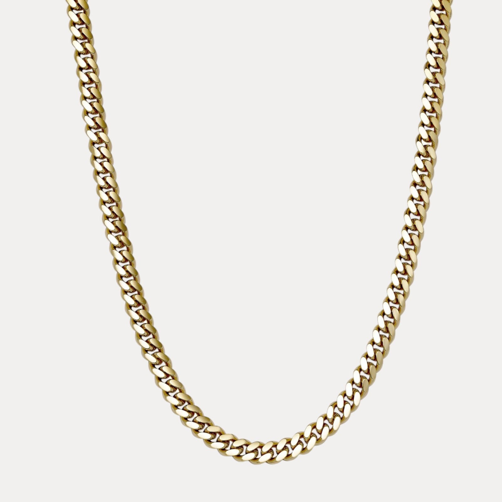 Collier en argent sterling 925 avec chaîne Miami Cuban de 10 mm