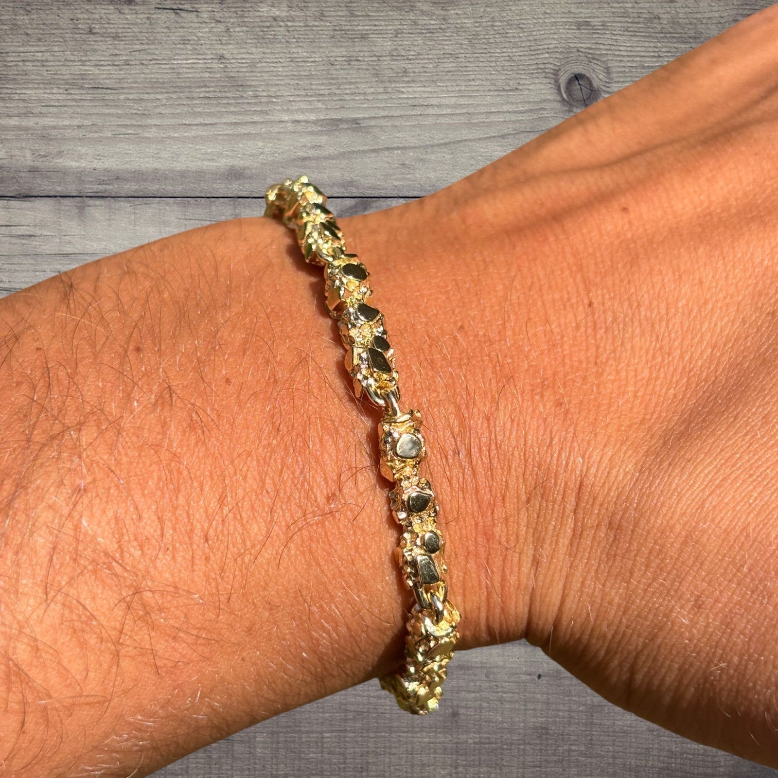 Pulsera de pepitas de plata de ley 925 de 5 mm