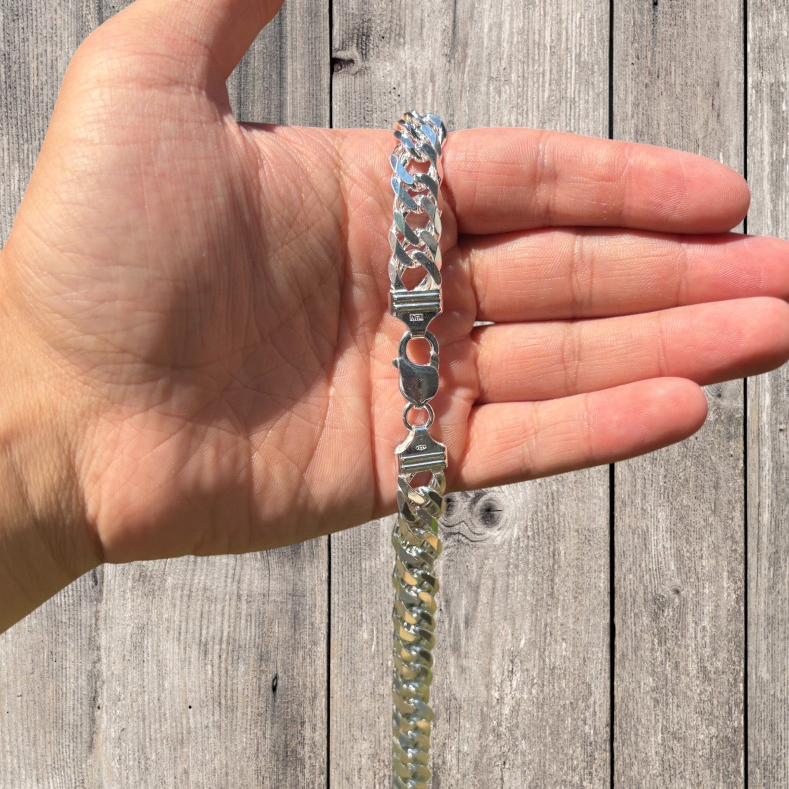 Collar de cadena doble de 12 mm en plata de ley 925