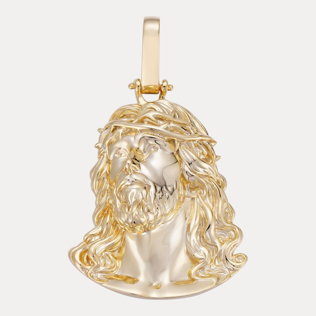 Pendentif en argent sterling 925, pièce de la Passion du Christ Jésus - Grand
