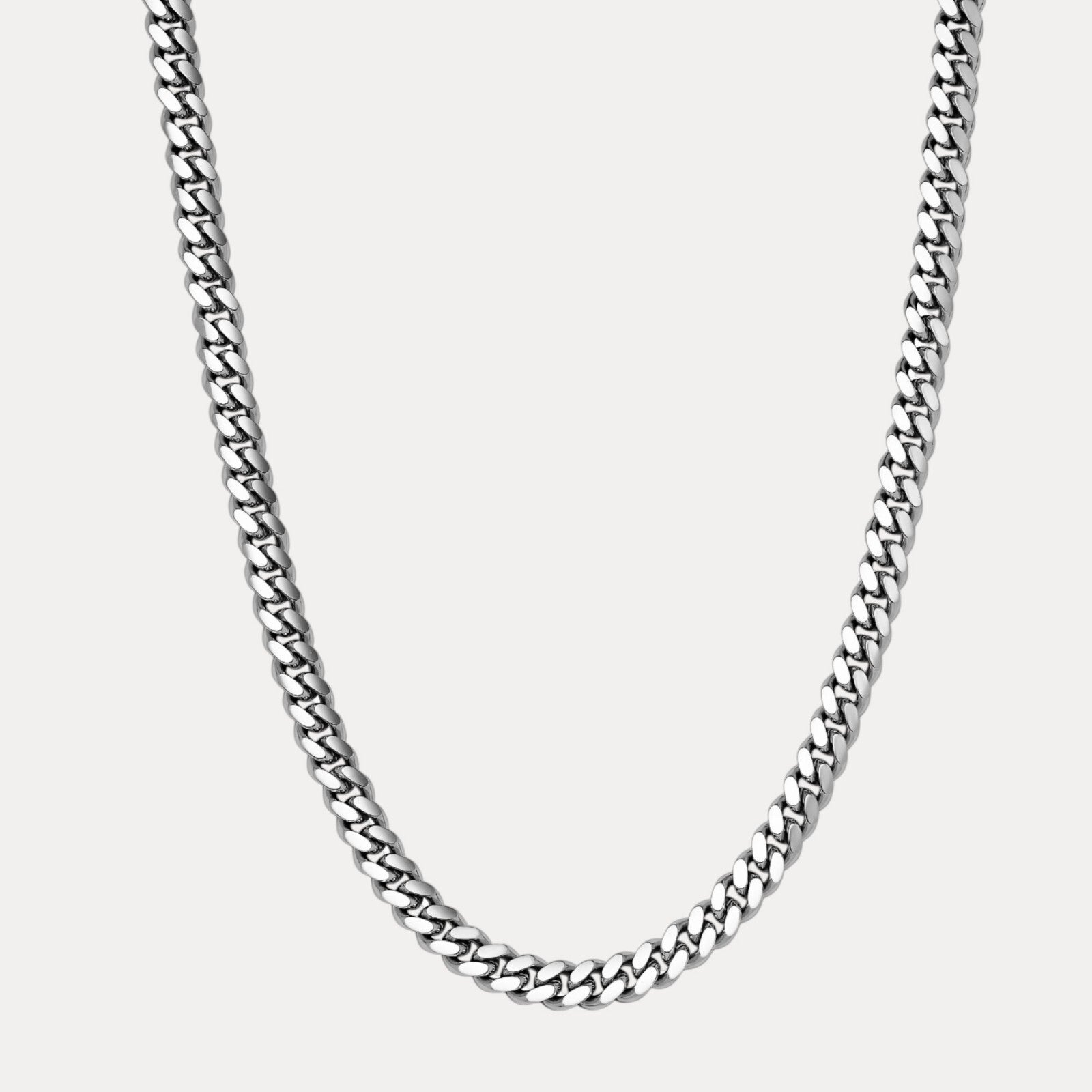 Collier en argent sterling 925 avec chaîne Miami Cuban de 10 mm