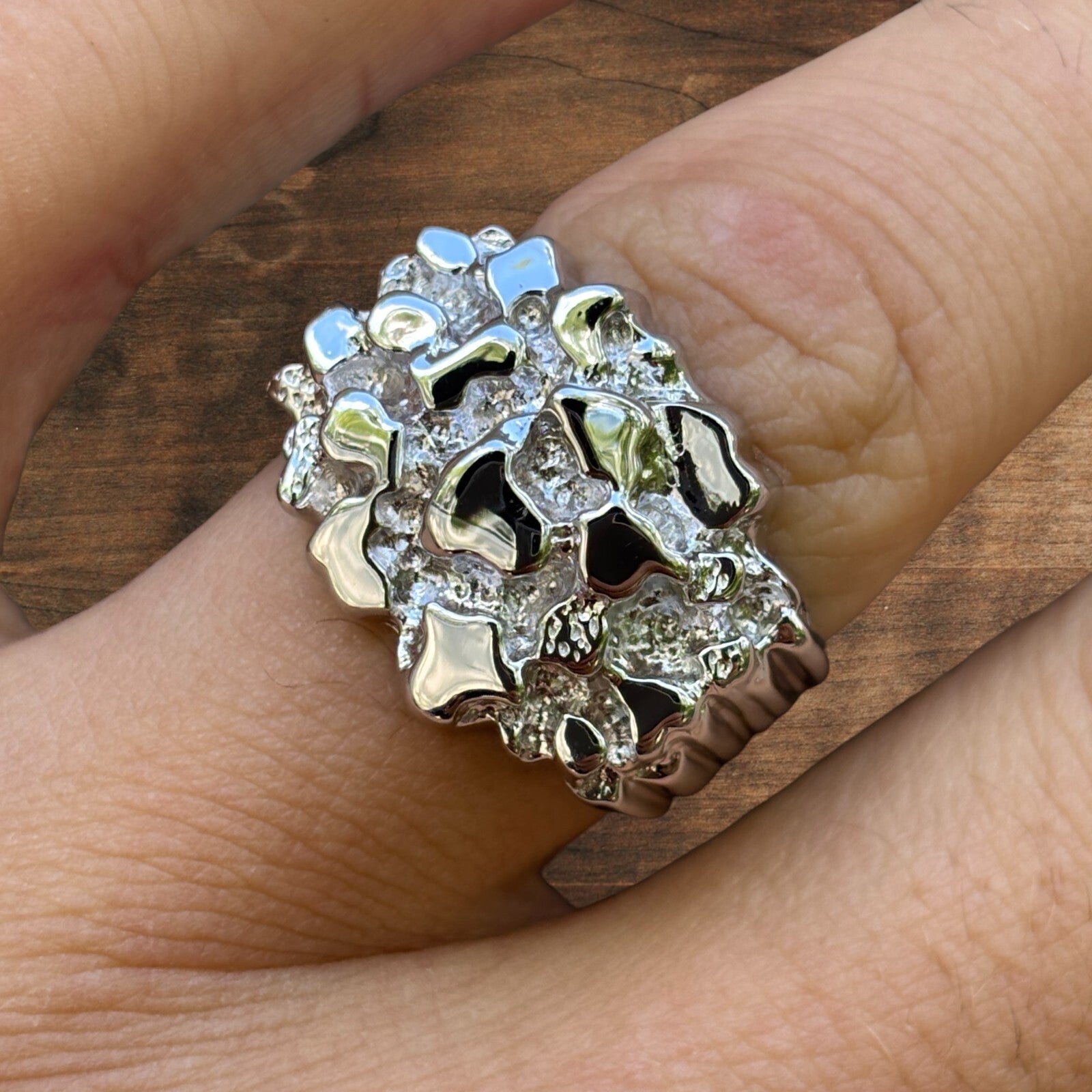 925 Sterling Silver Nugget Ring