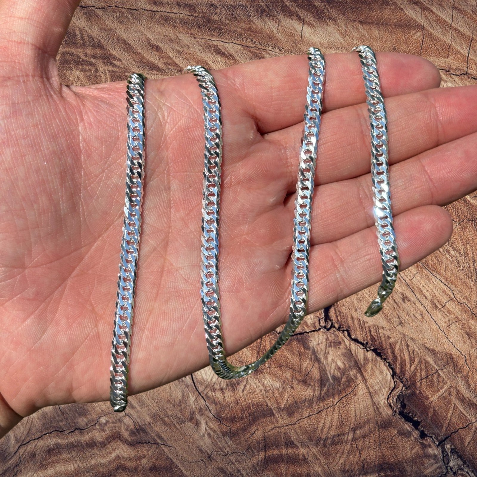 Collar de cadena doble de 6 mm en plata de ley 925