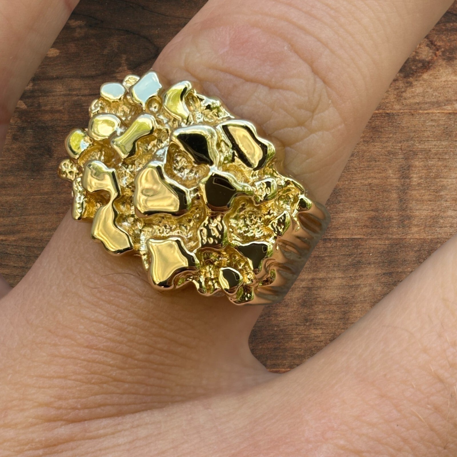 925 Sterling Silver Nugget Ring