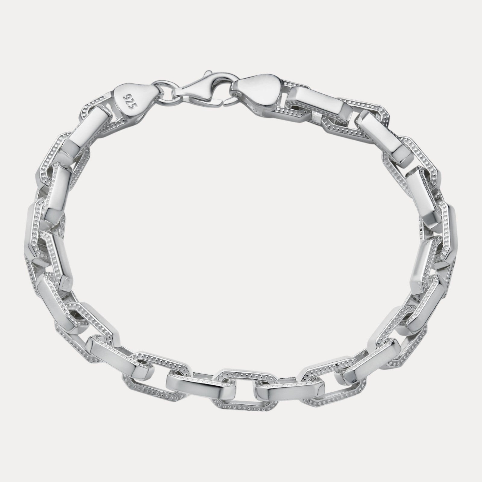 Bracelet Hermès fantaisie en argent sterling 925 de 7 mm