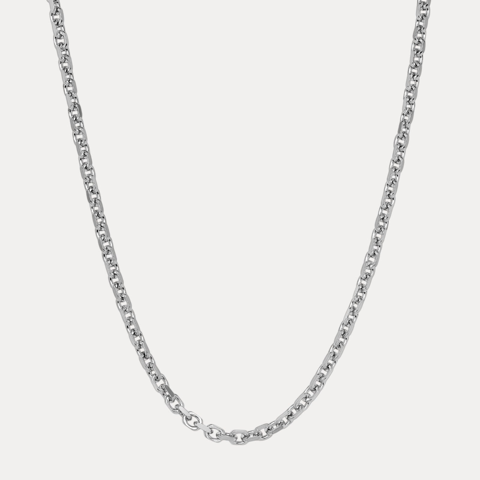 925 Sterling Silver 6mm Anchor Cable Chain Necklace